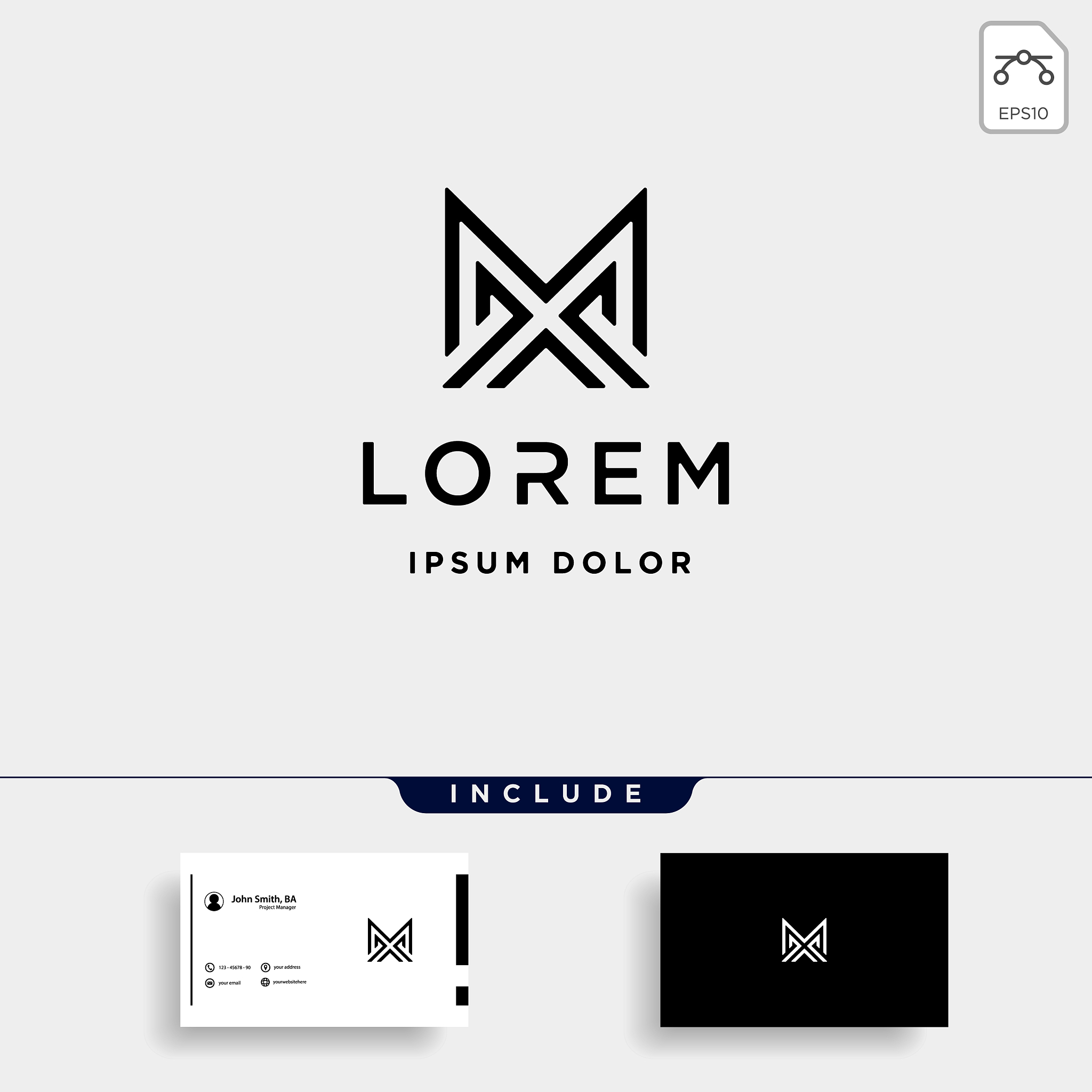 letter m am ma mm monogram logo design minimal