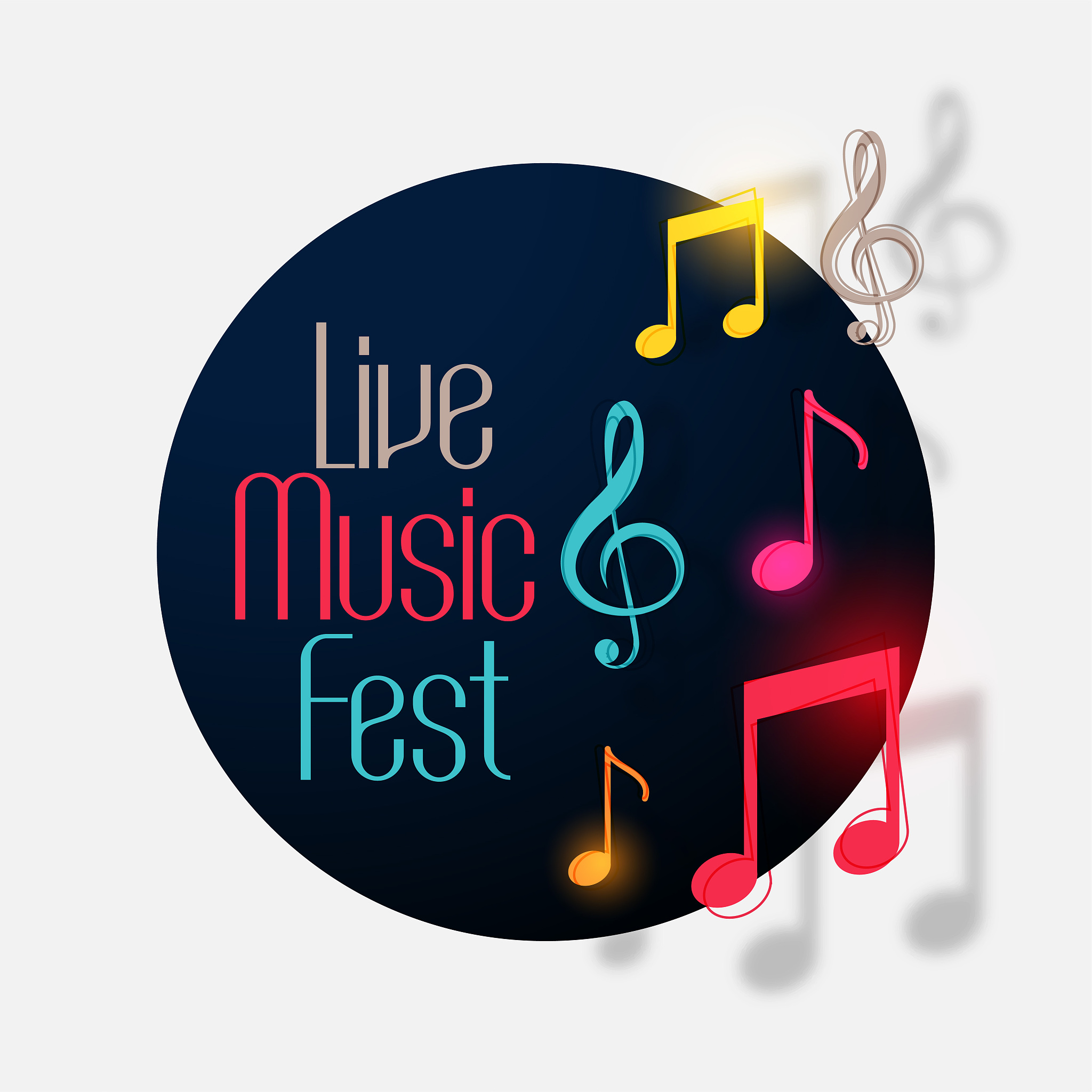 lovely musical notes background design