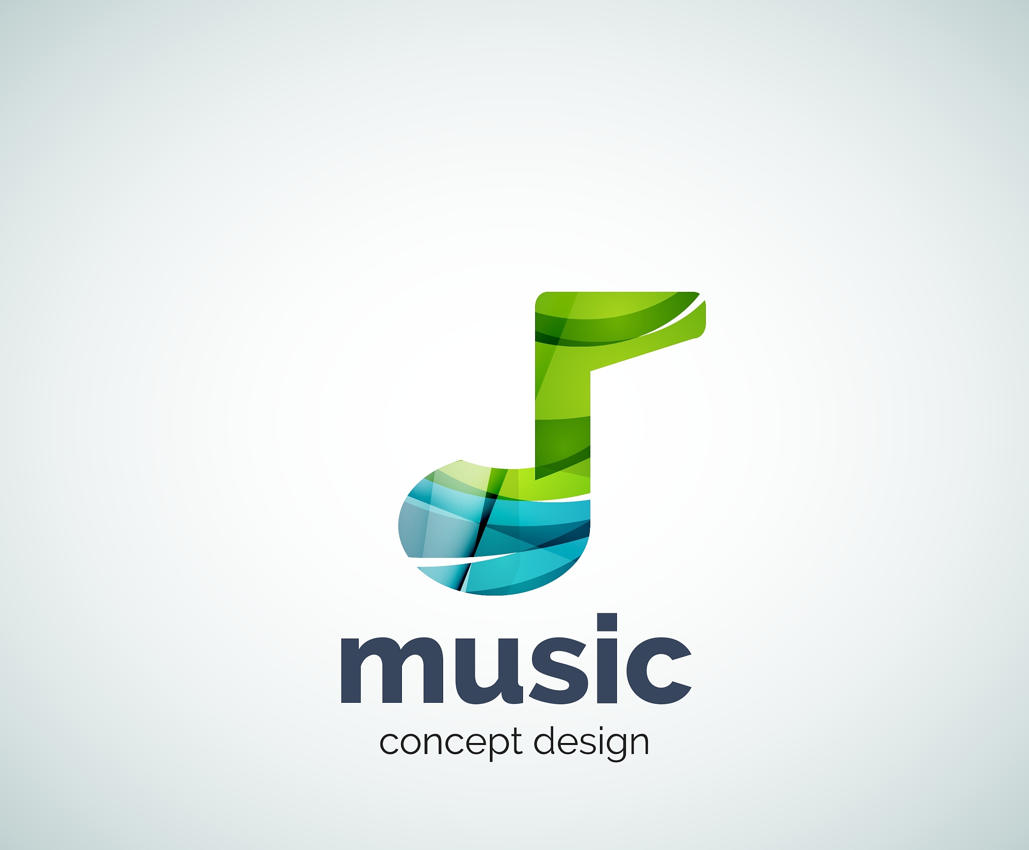 music note logo template