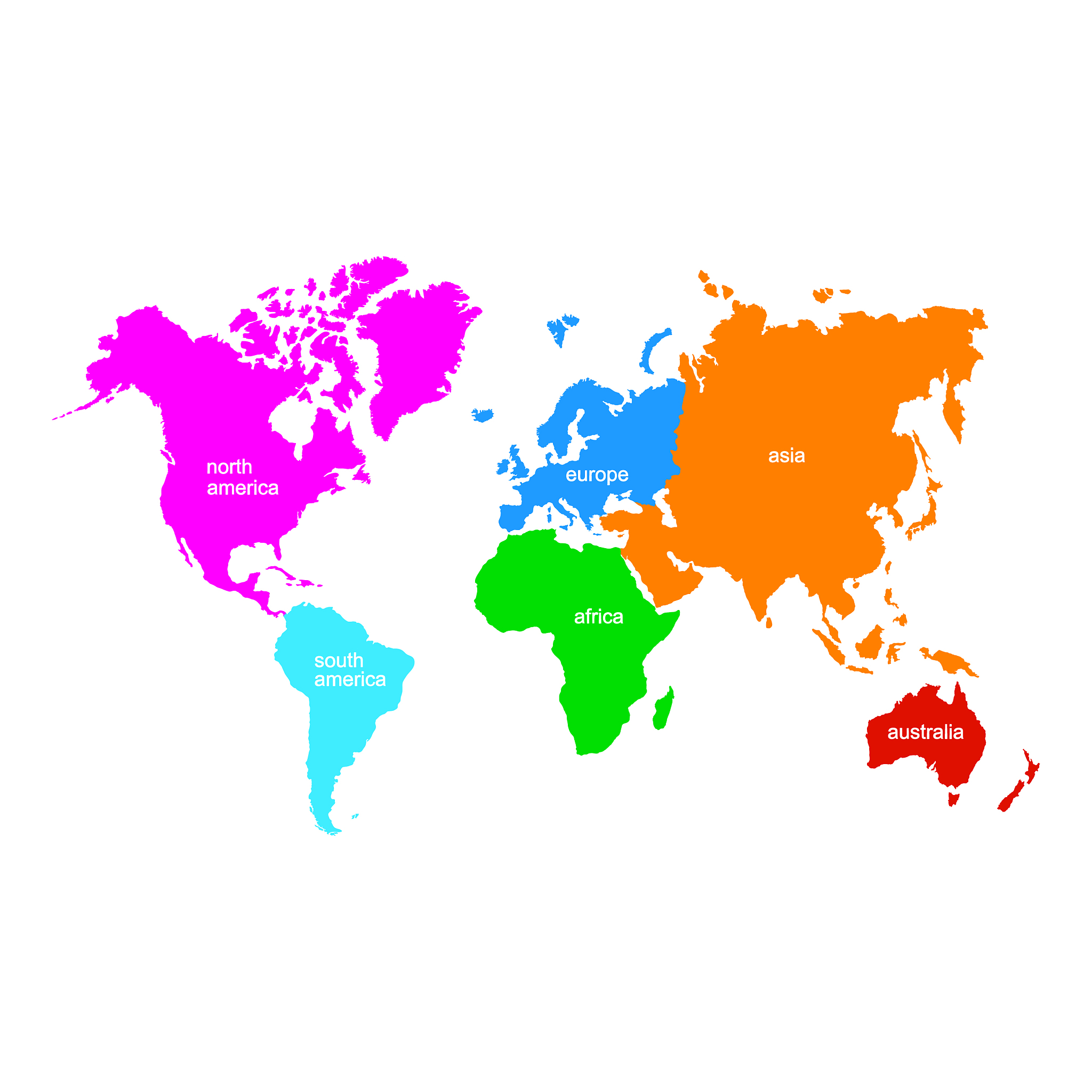 icon with world map and world continents