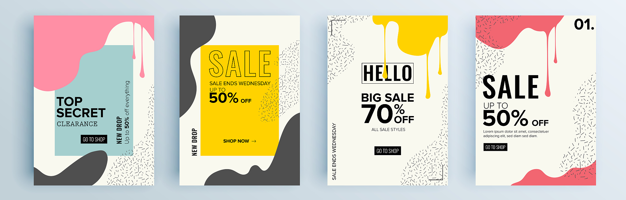 modern abstract covers set, minimal covers design. colorful geom
