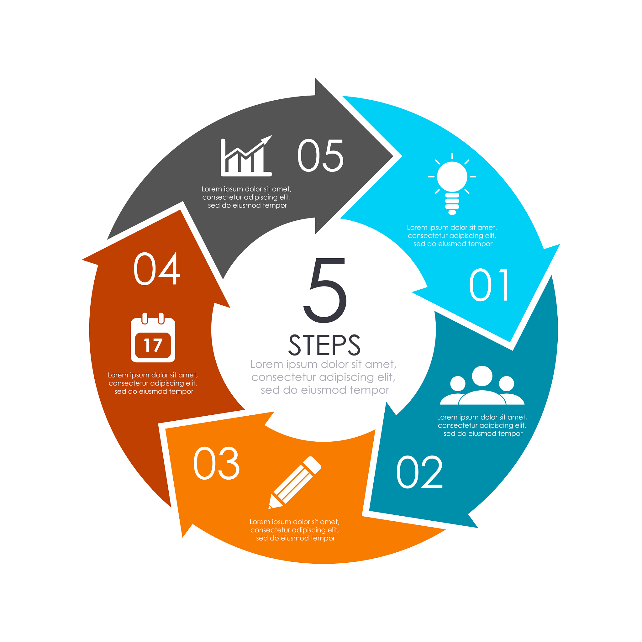 circle chart infographic template