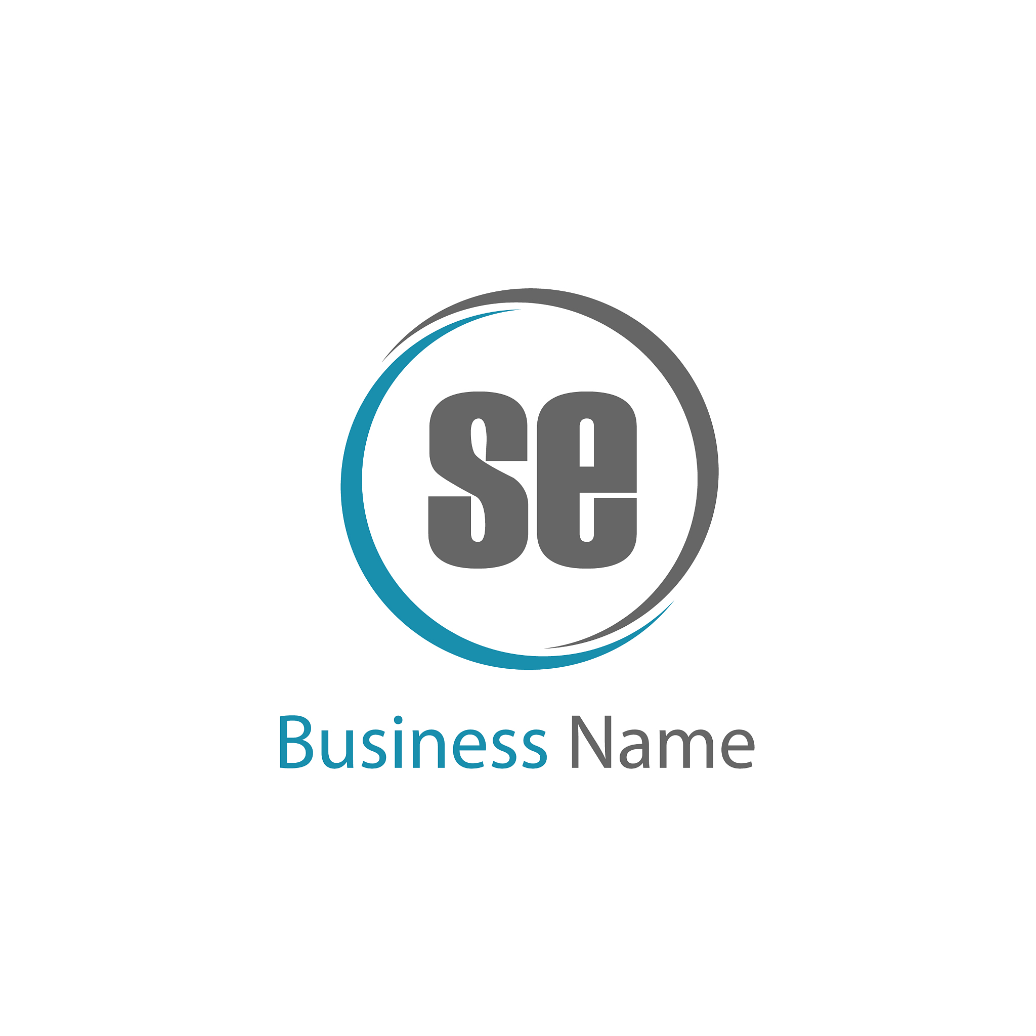 initial letter se logo template design