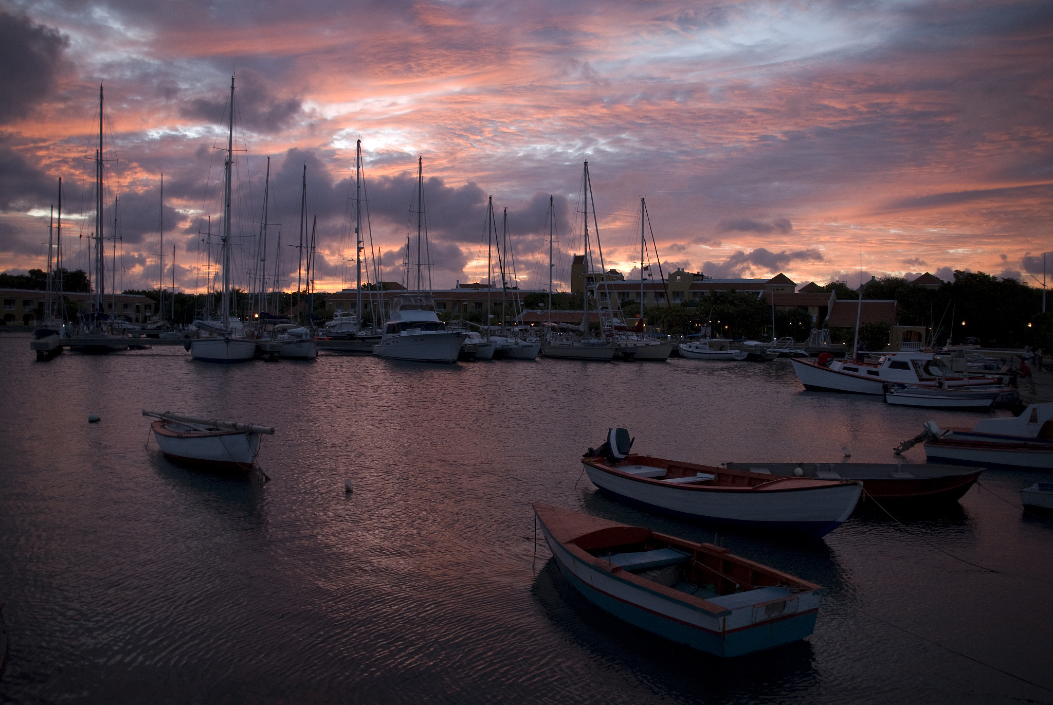 marina in twilight