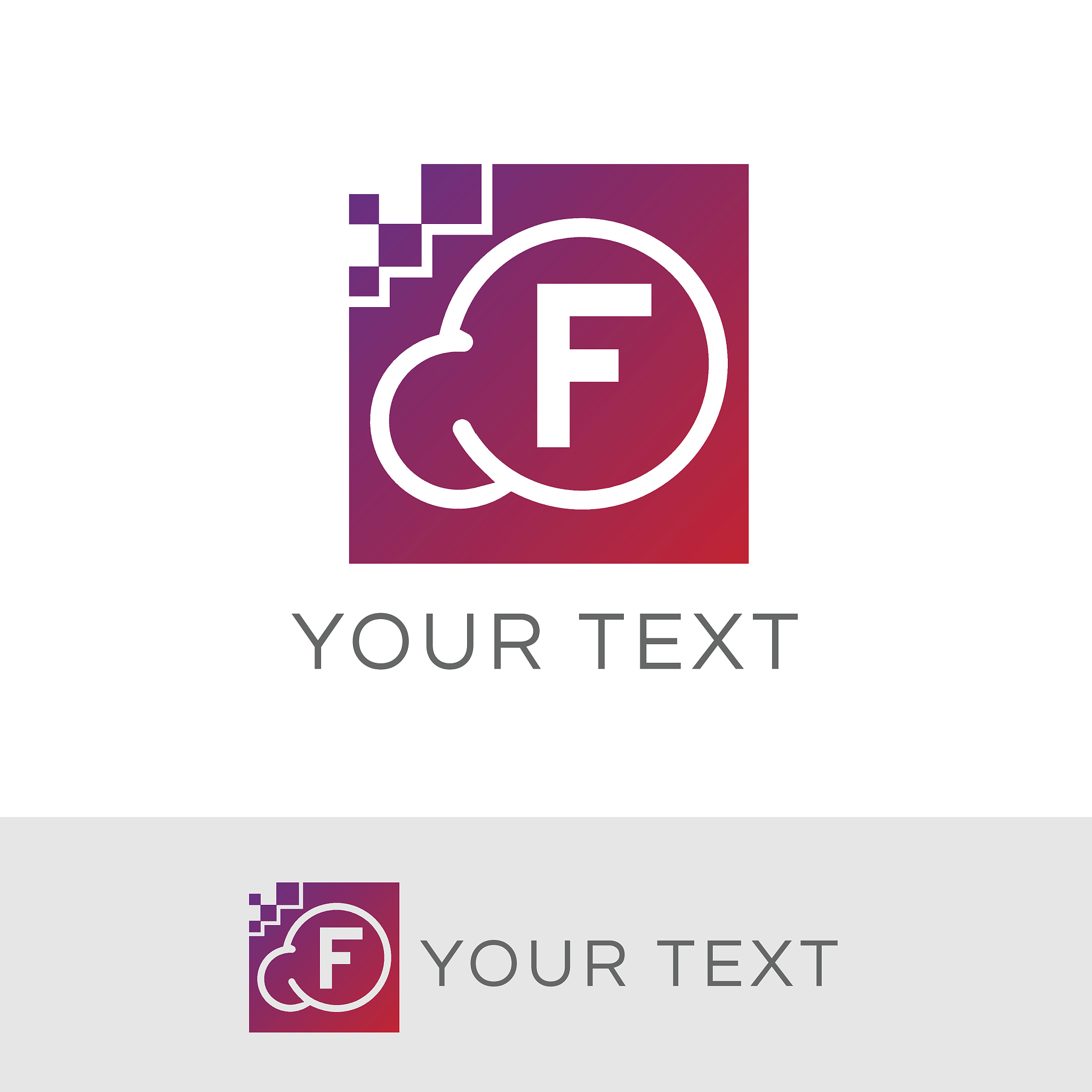 technology  initial letter f icon design