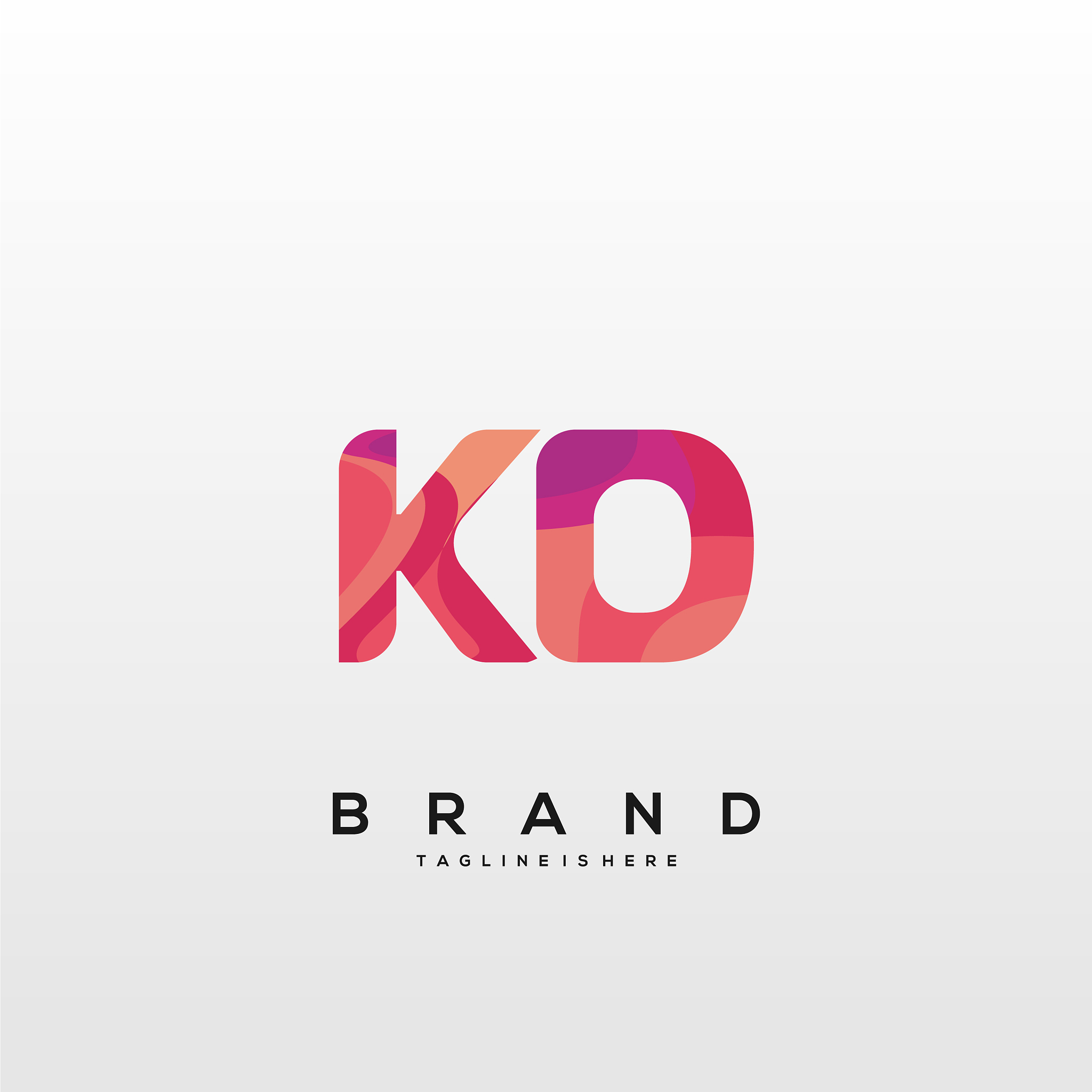 ld initial logo with colorful template