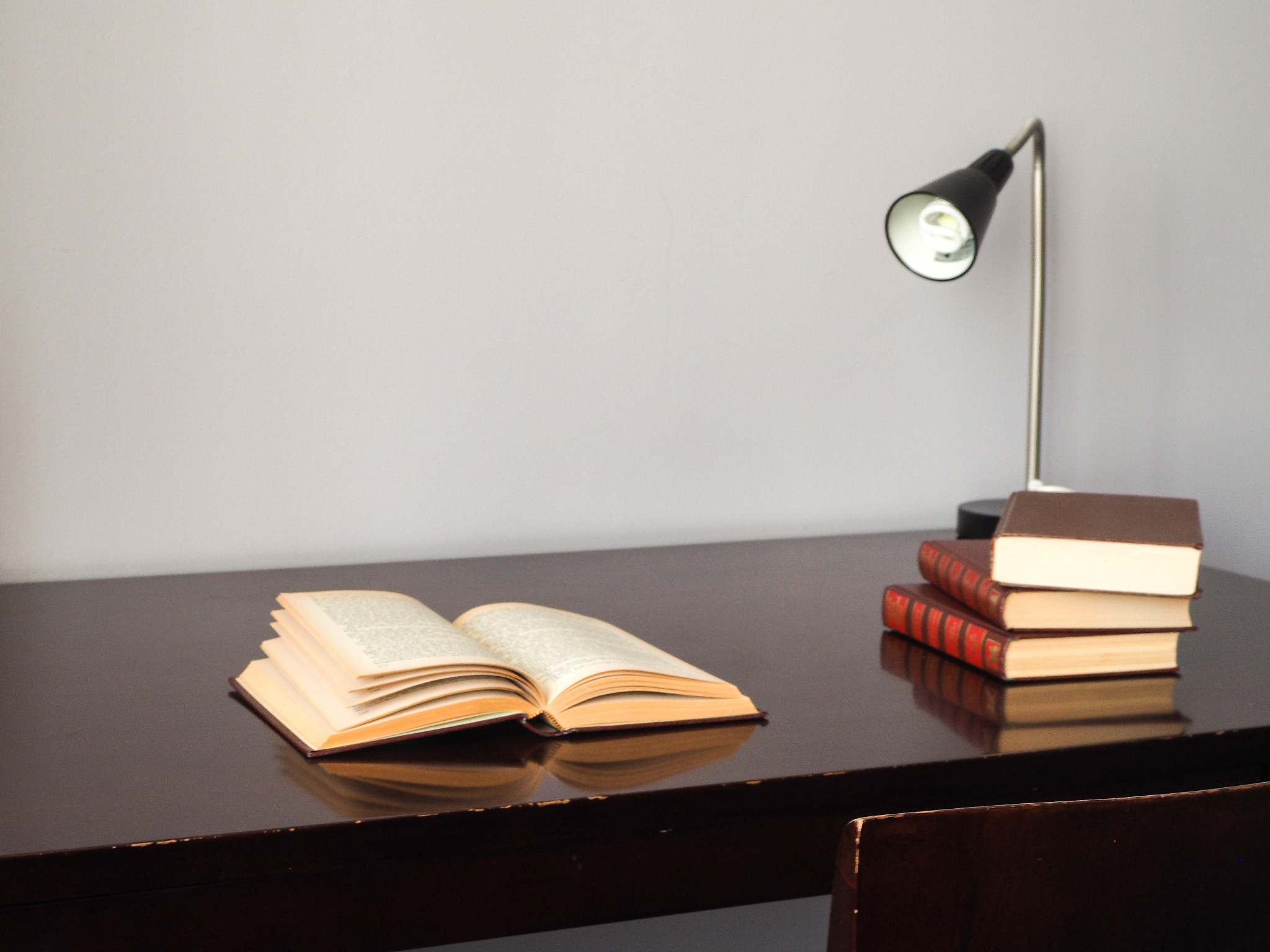 book and the desk