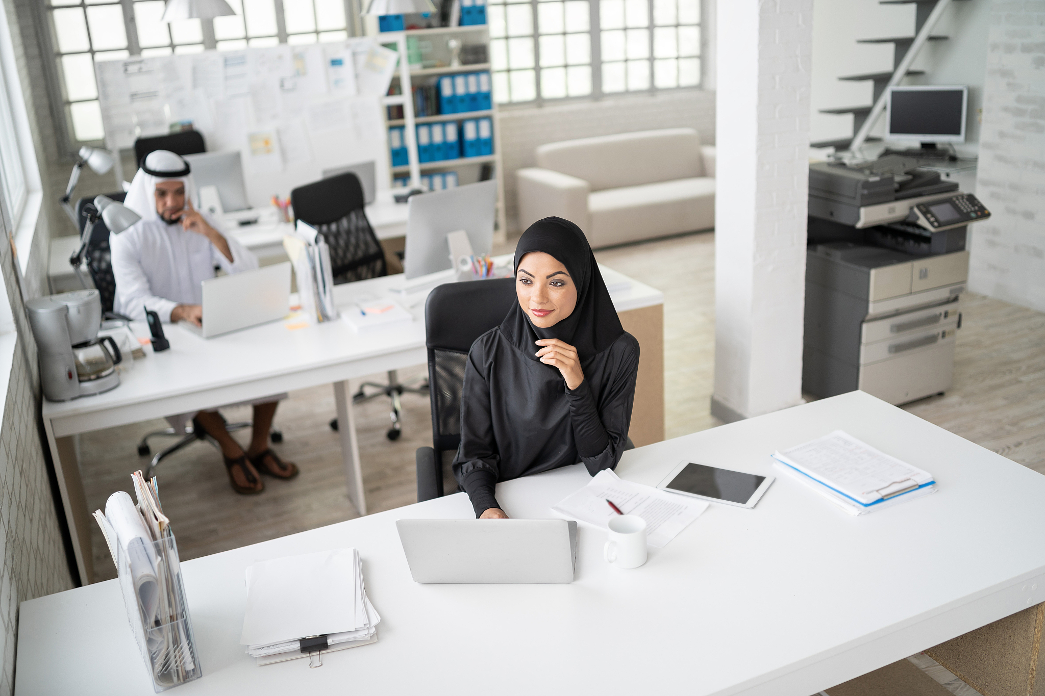 arab businesswoman in modern office