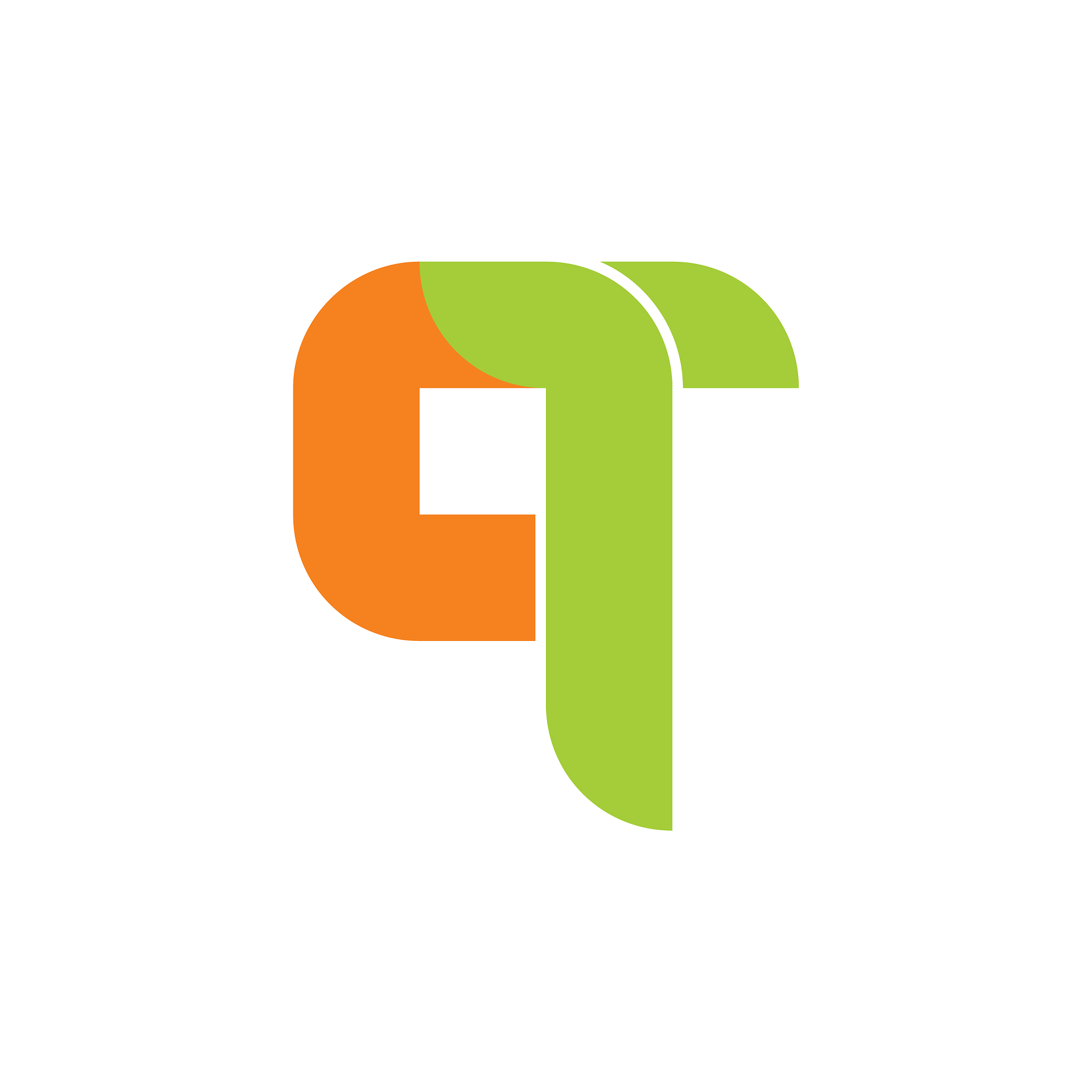 letter tq simple geometric logo