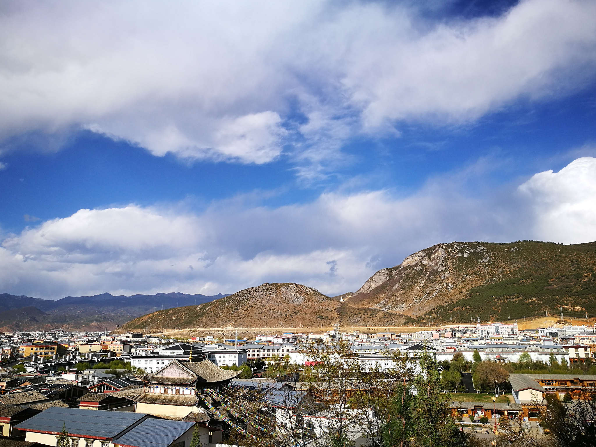 houses in town against sky