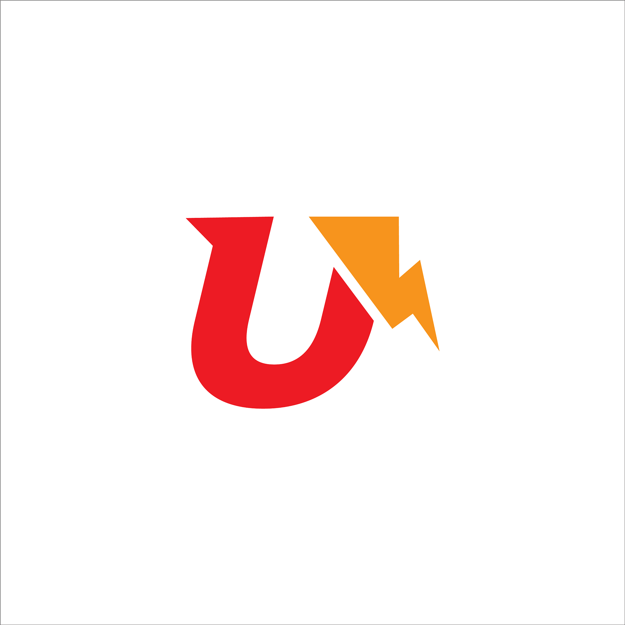 letter u initial logo design template alphabet