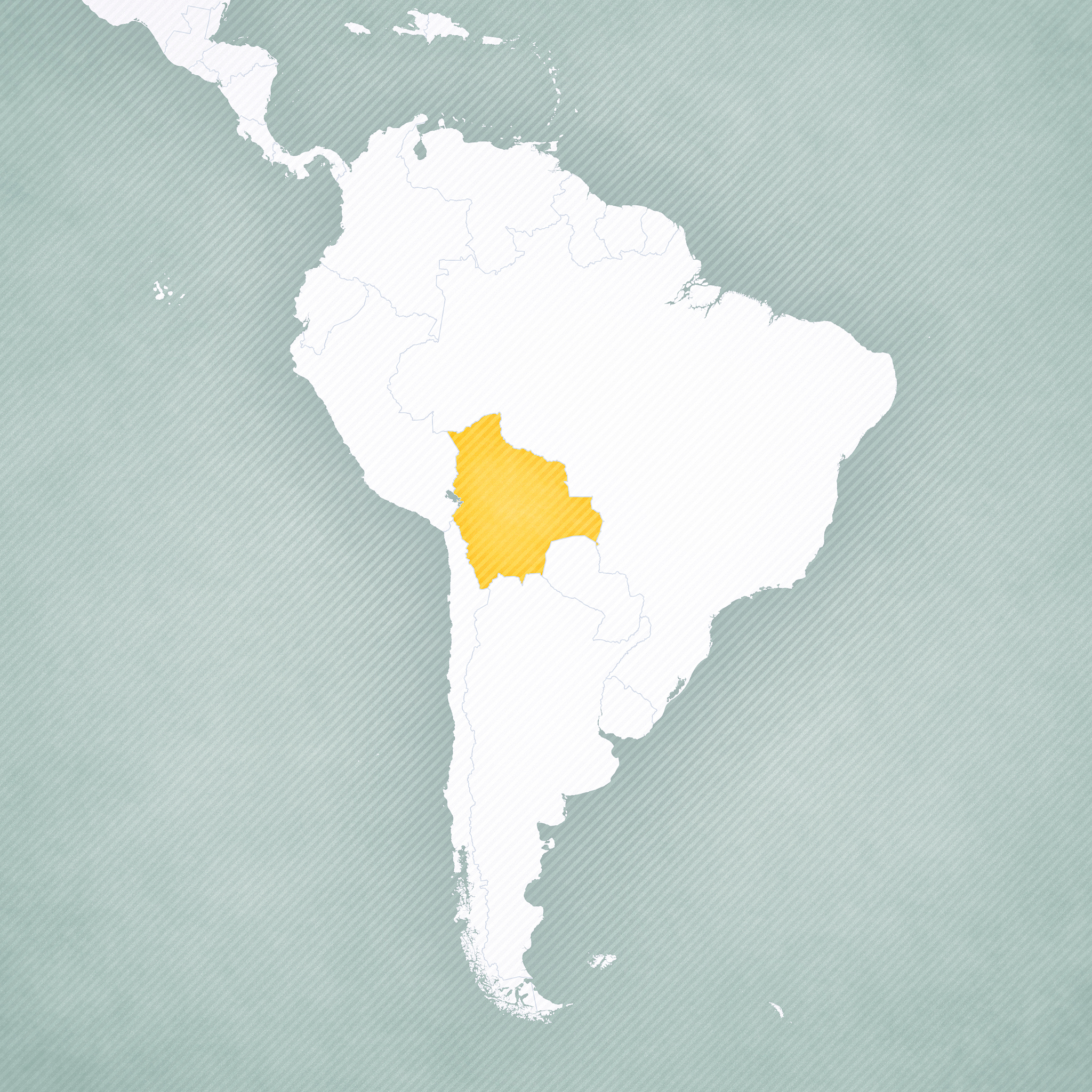 map of south america - bolivia