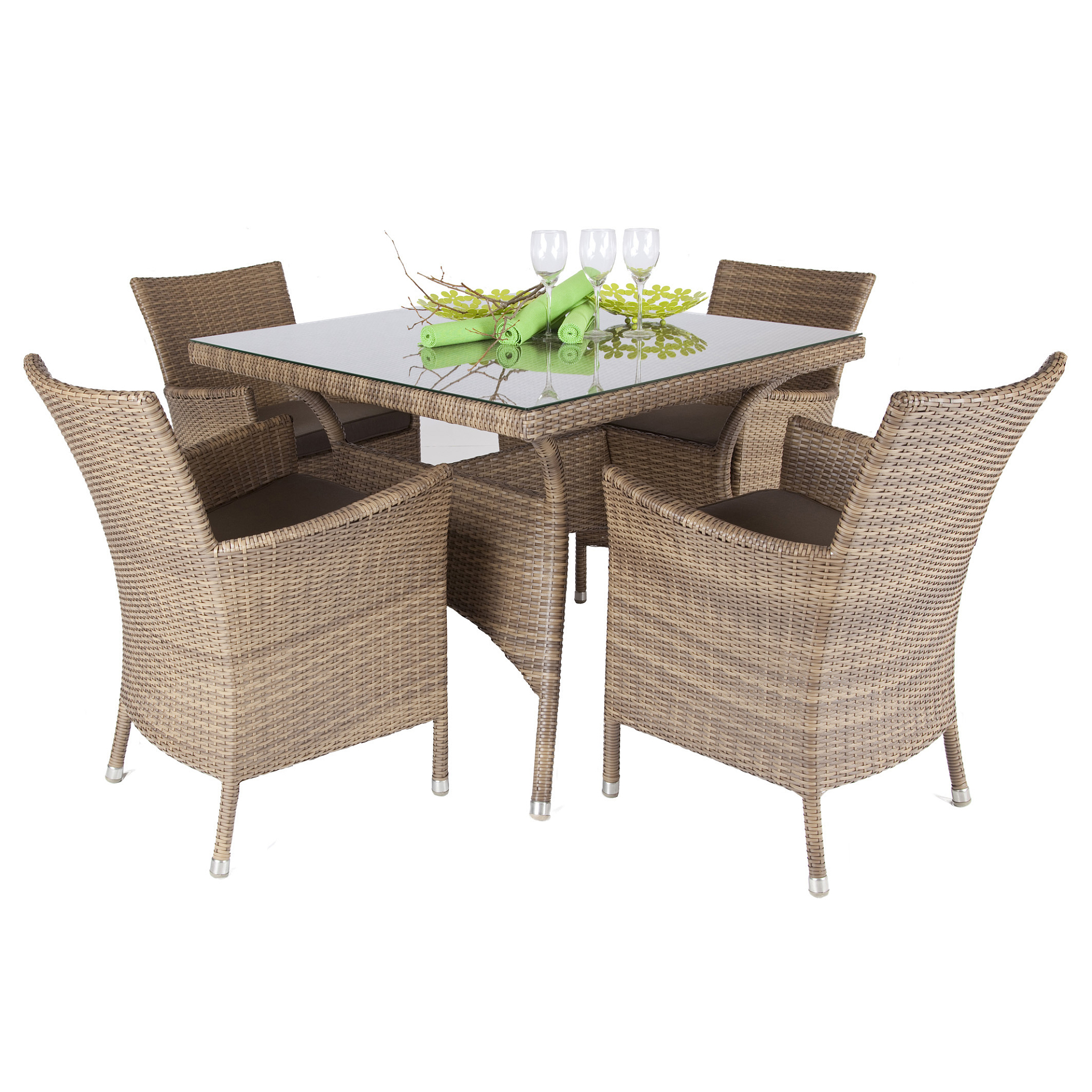 给我一个圆形茶几的形容长虹玻璃、实木、藤编三合一做工精细