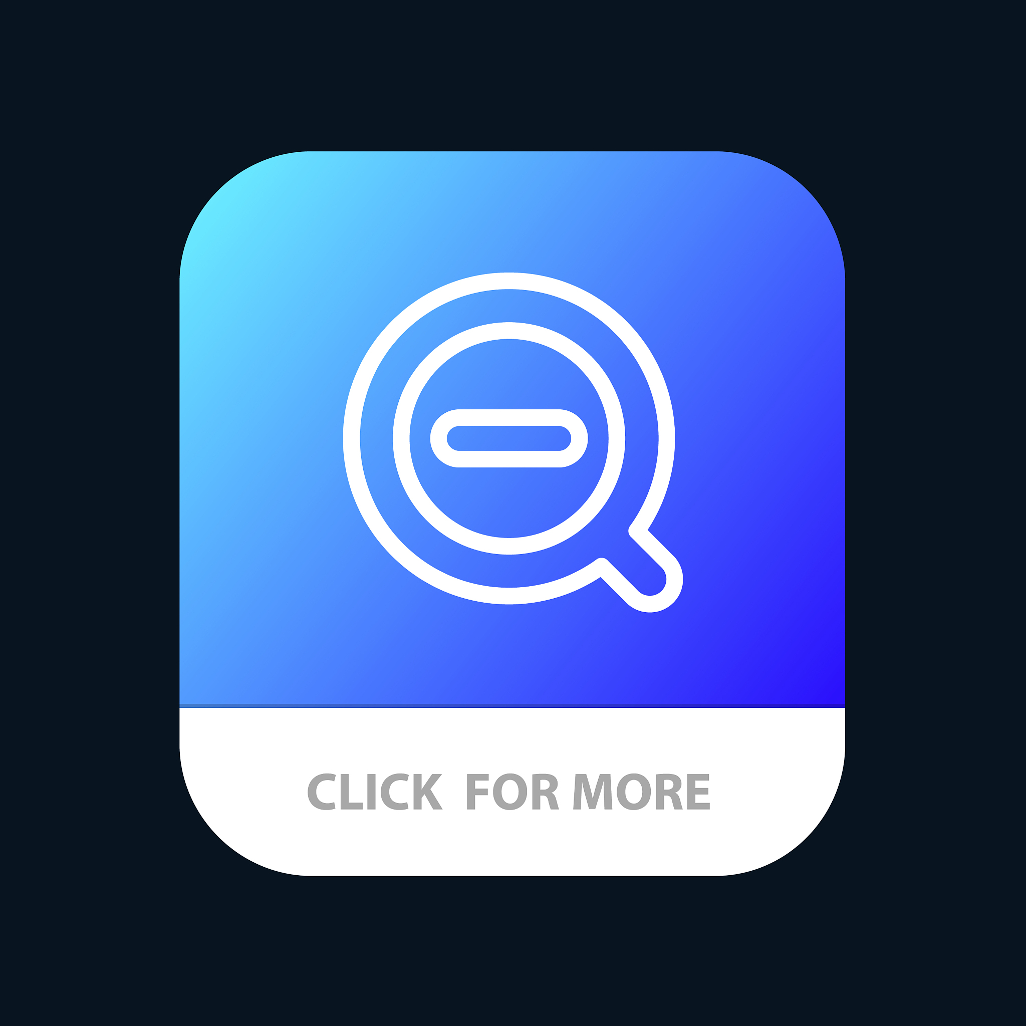search less remove delete mobile app button