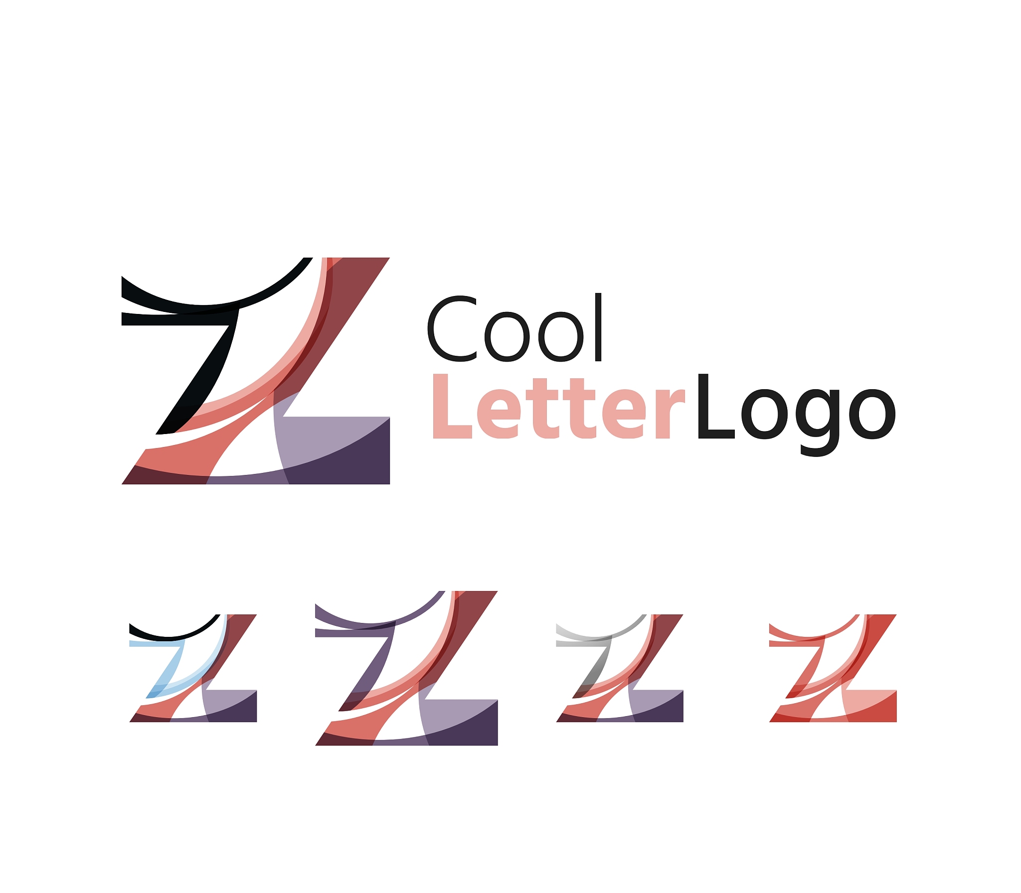 set of abstract z letter company logos business