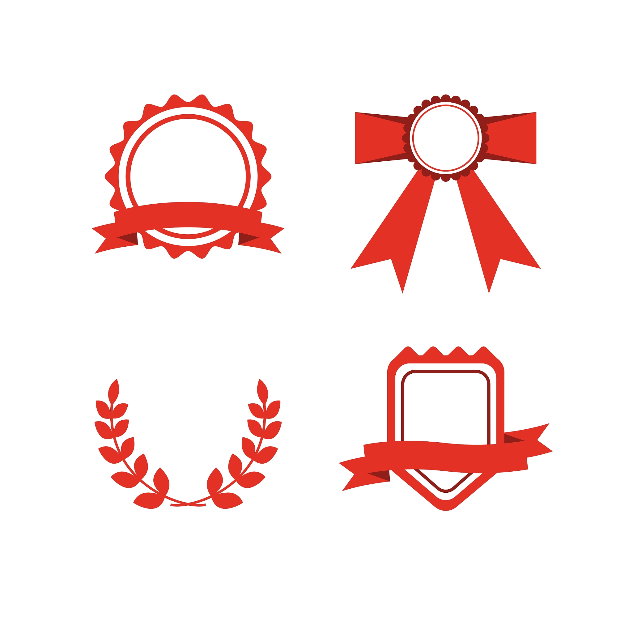 red award labels set
