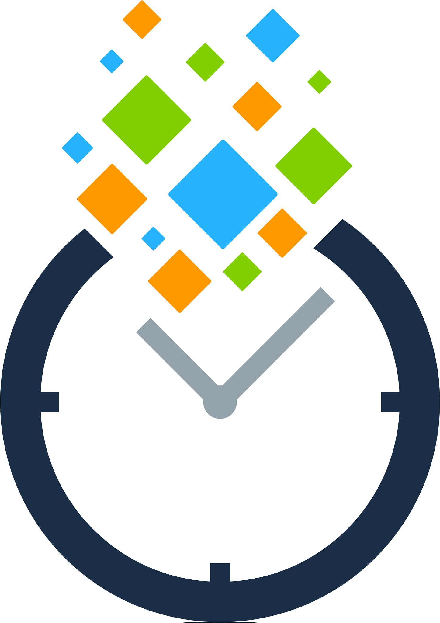 pixel time logo icon design