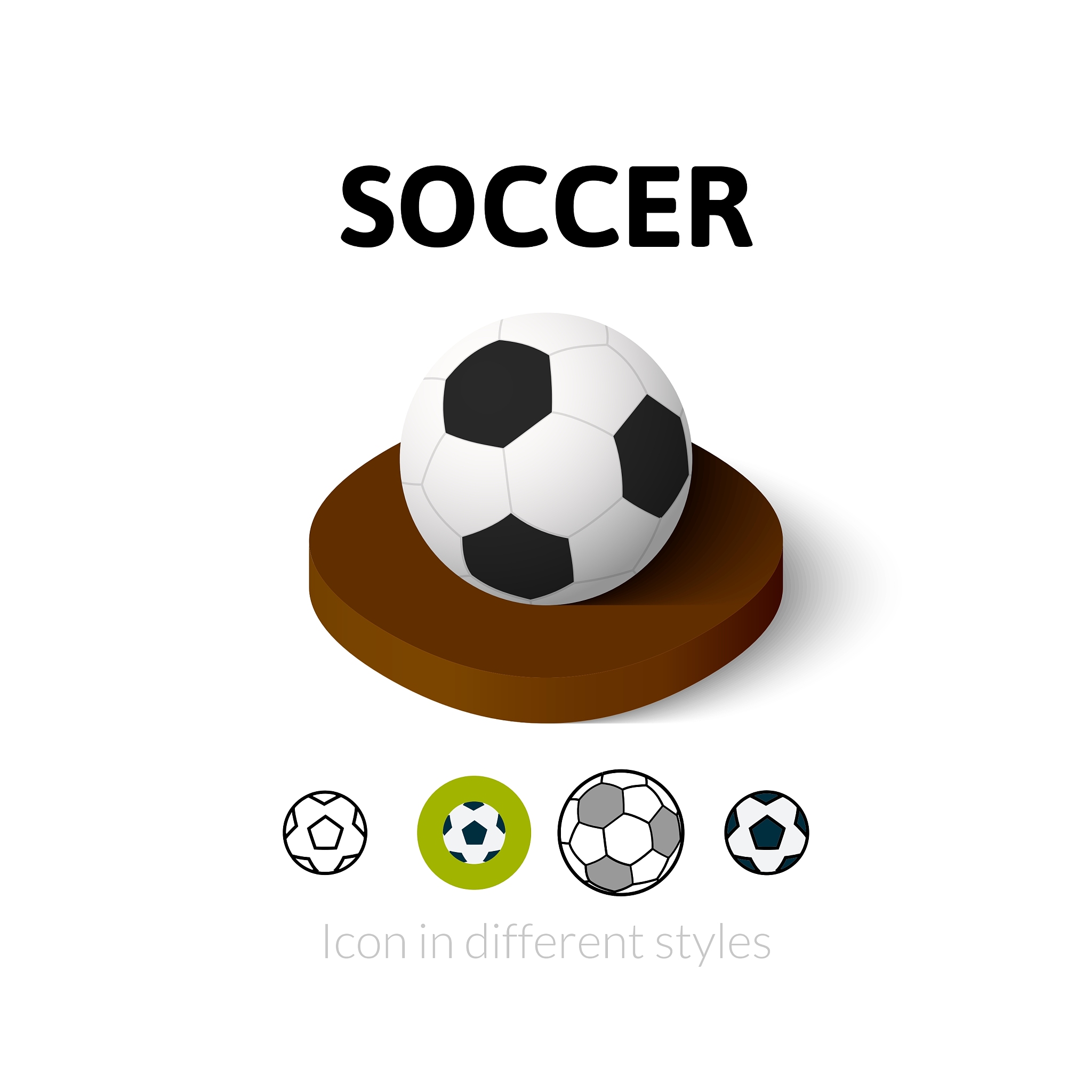 soccer icon in different style
