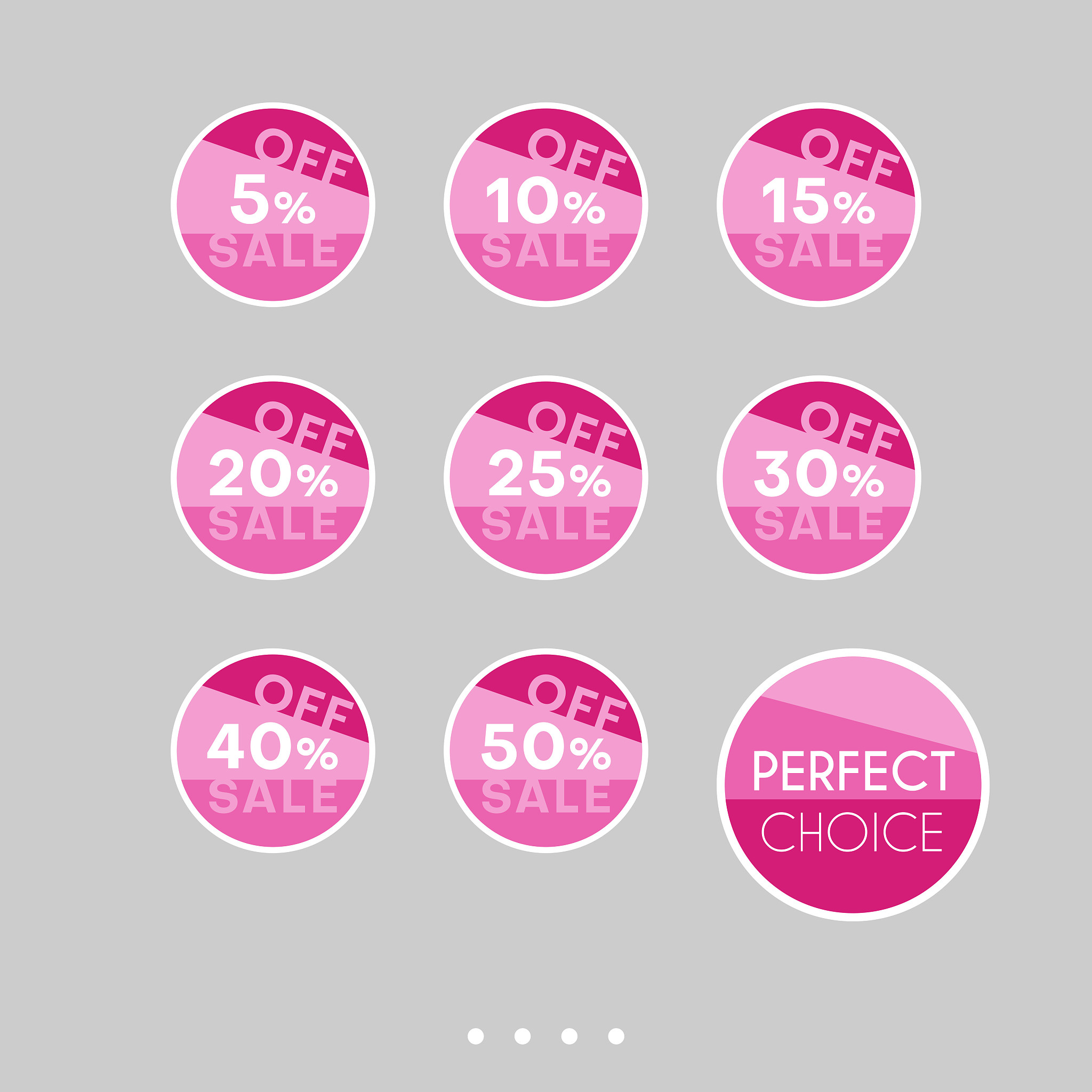 set of sale stickers. colorful abstract design.