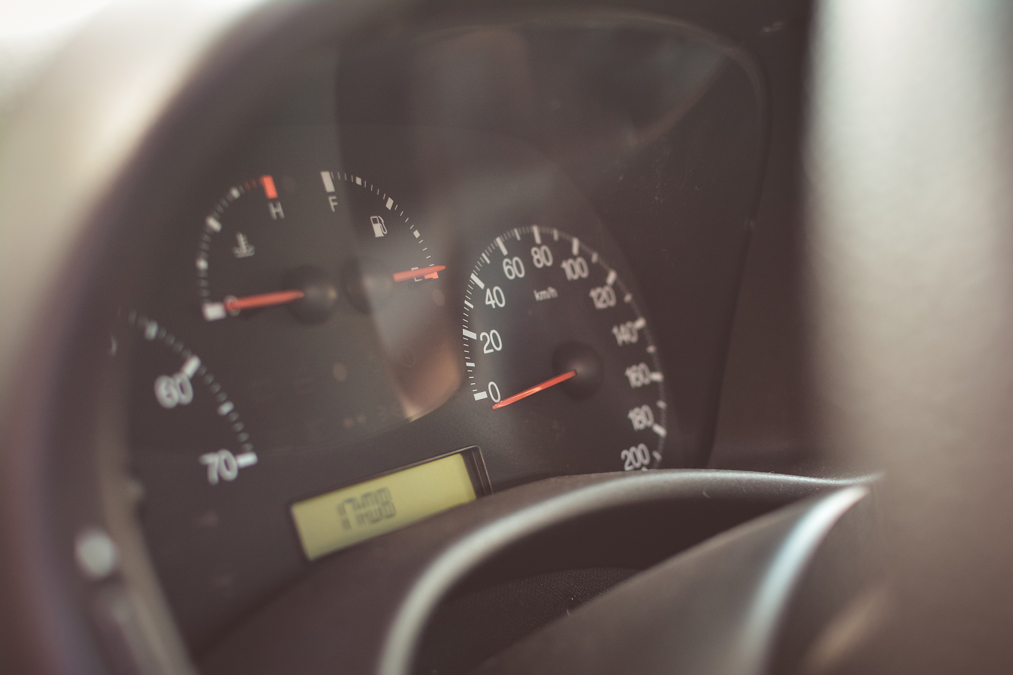 speedometer in the car