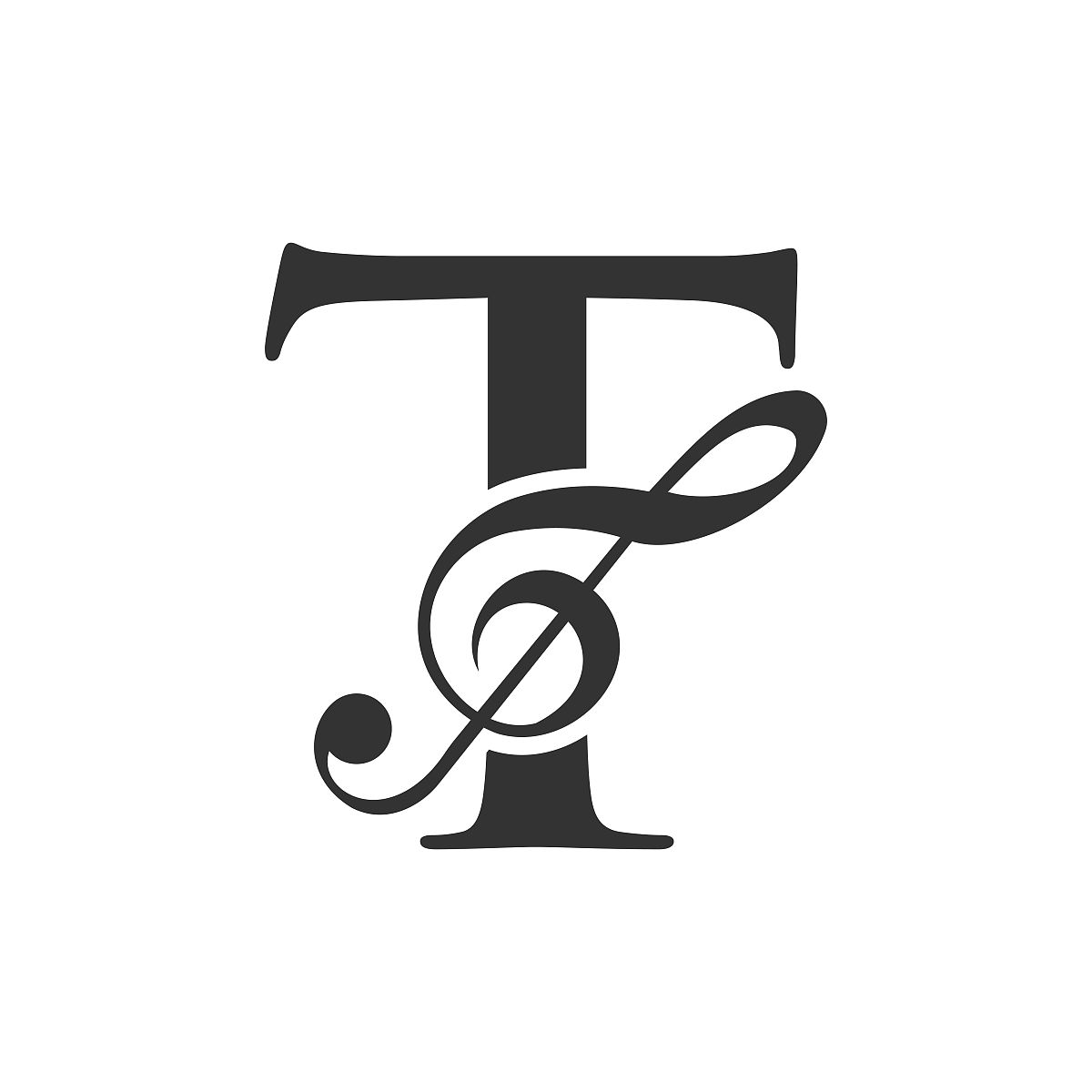 字母t概念上的音乐标志.t音乐音符符号,声音音乐旋律模板
