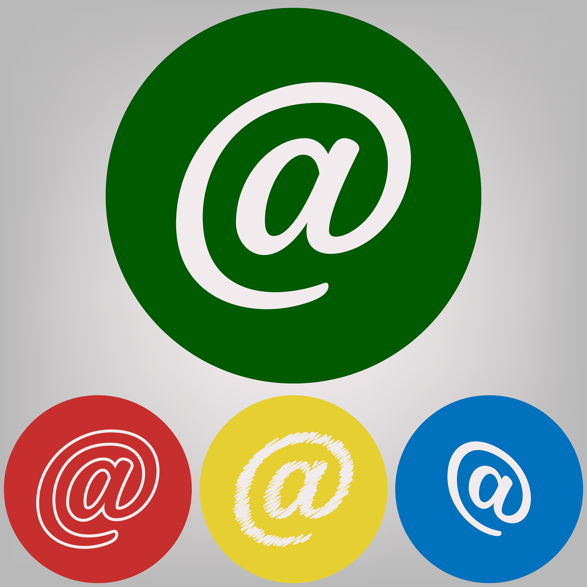 mail sign 4 white styles of
