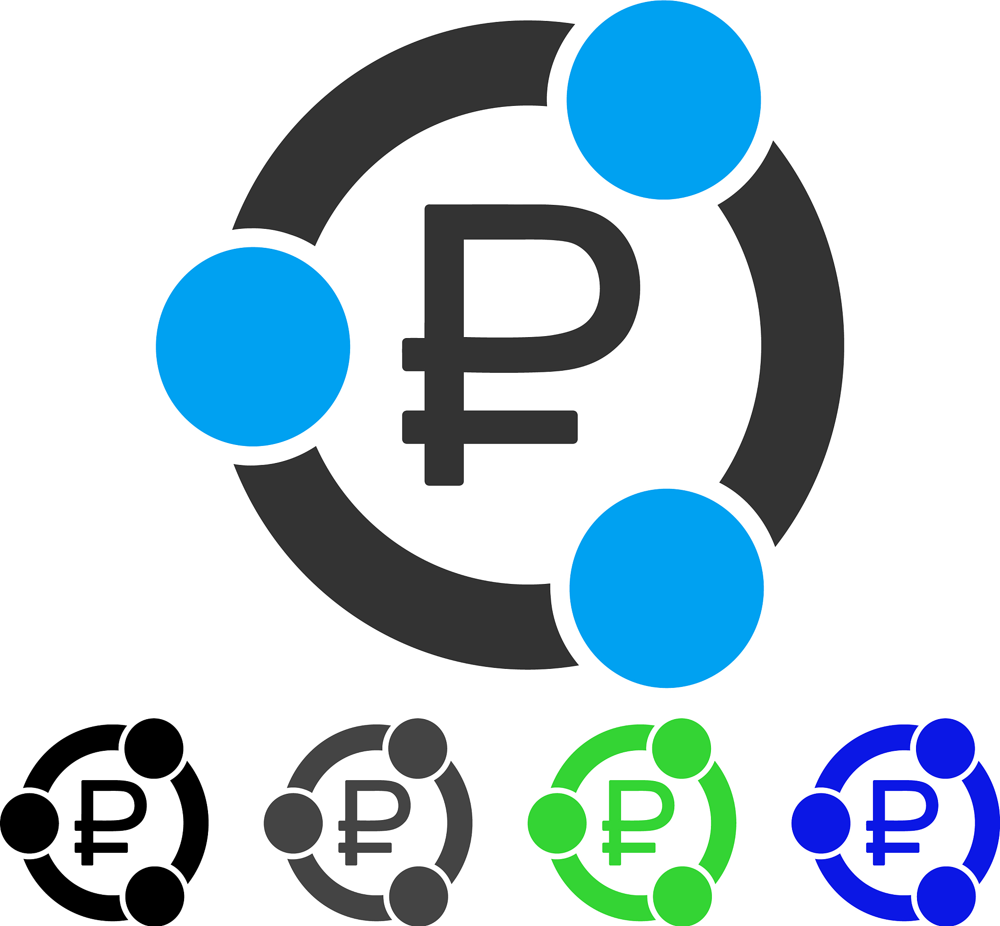 rouble collaboration flat icon