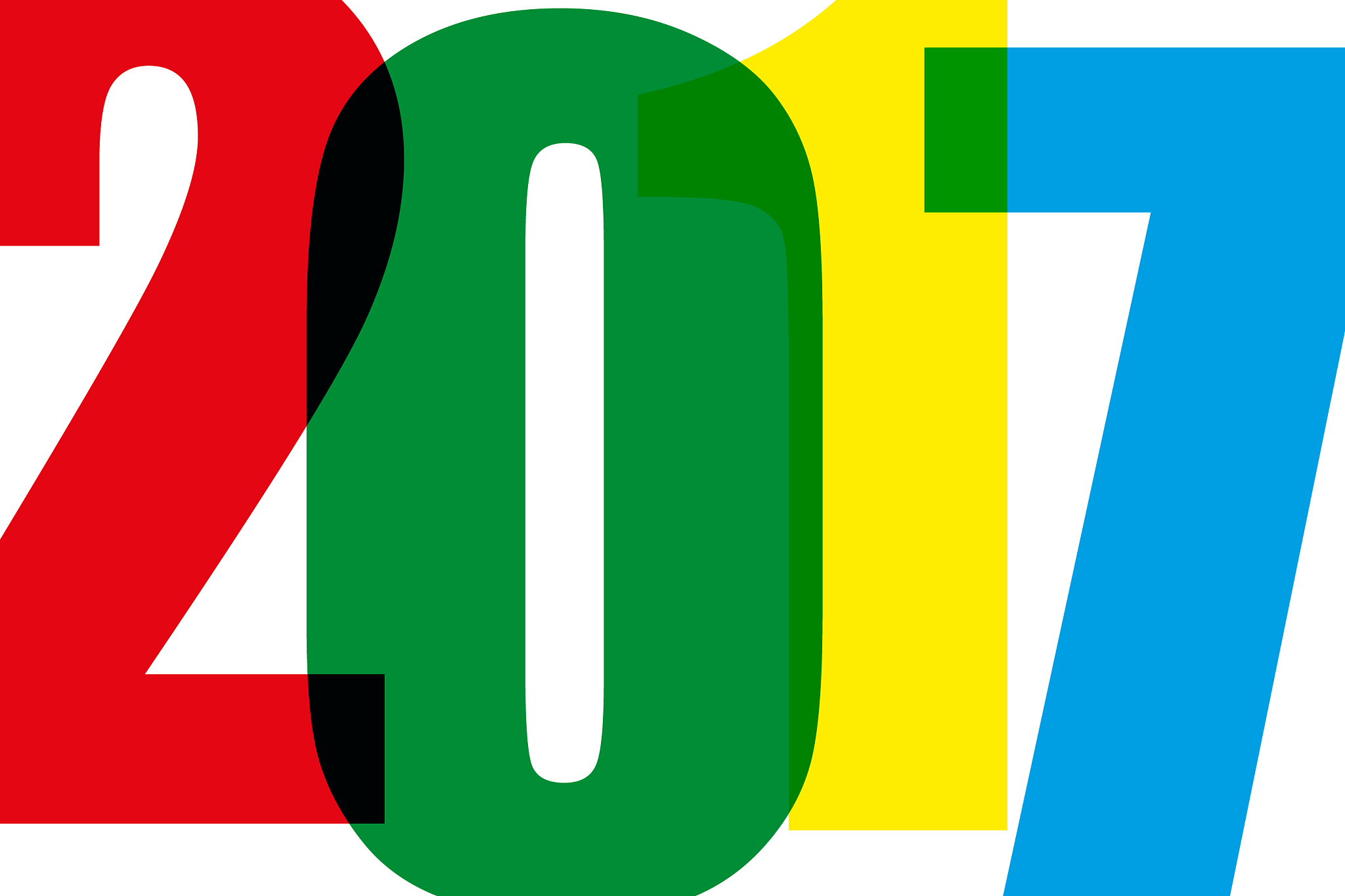 happy new year 2017 on a white background