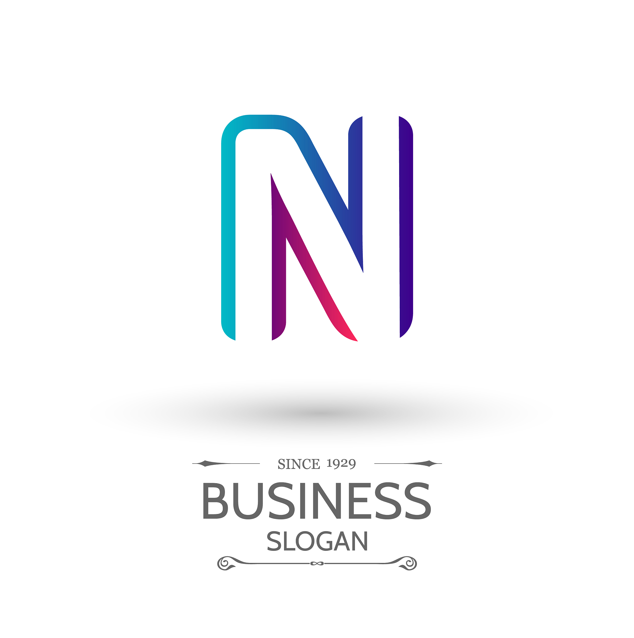 alphabetic logo design with elegent design and