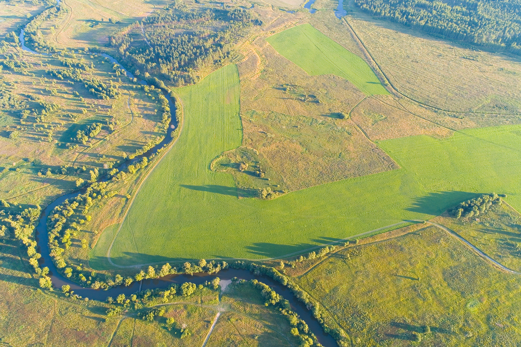 russian landscape from the height of bird flight.