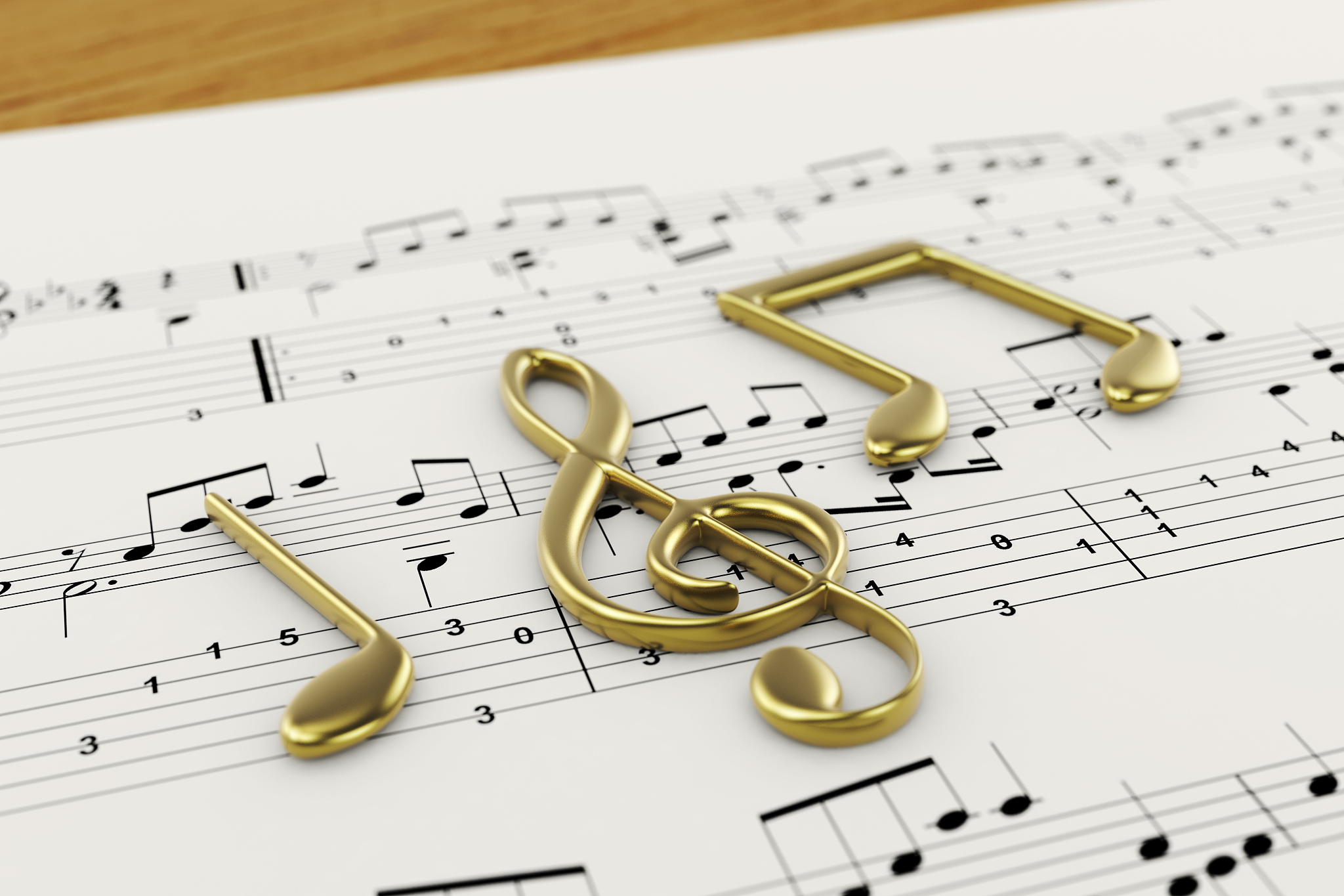 golden musical notes