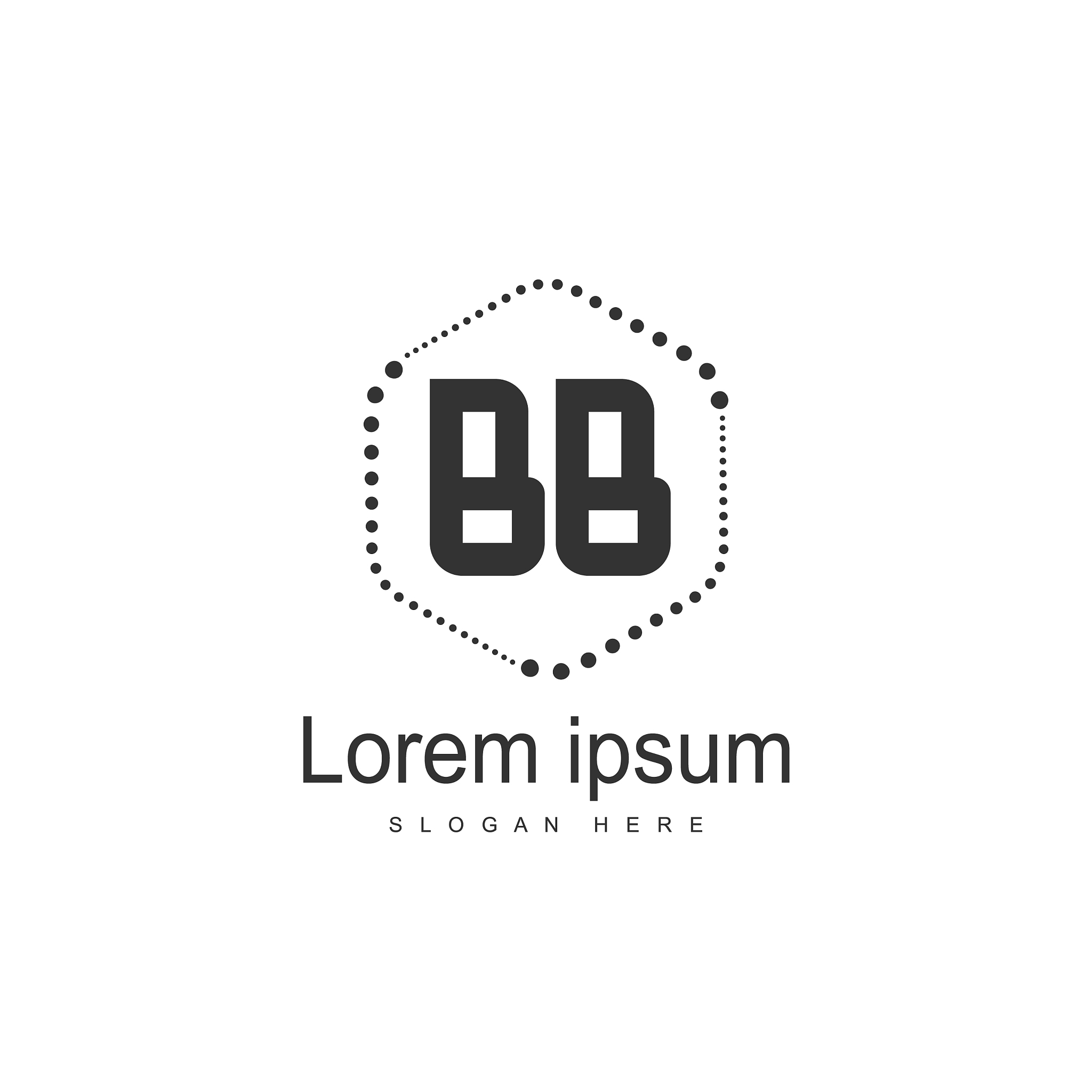 letter logo bb template design