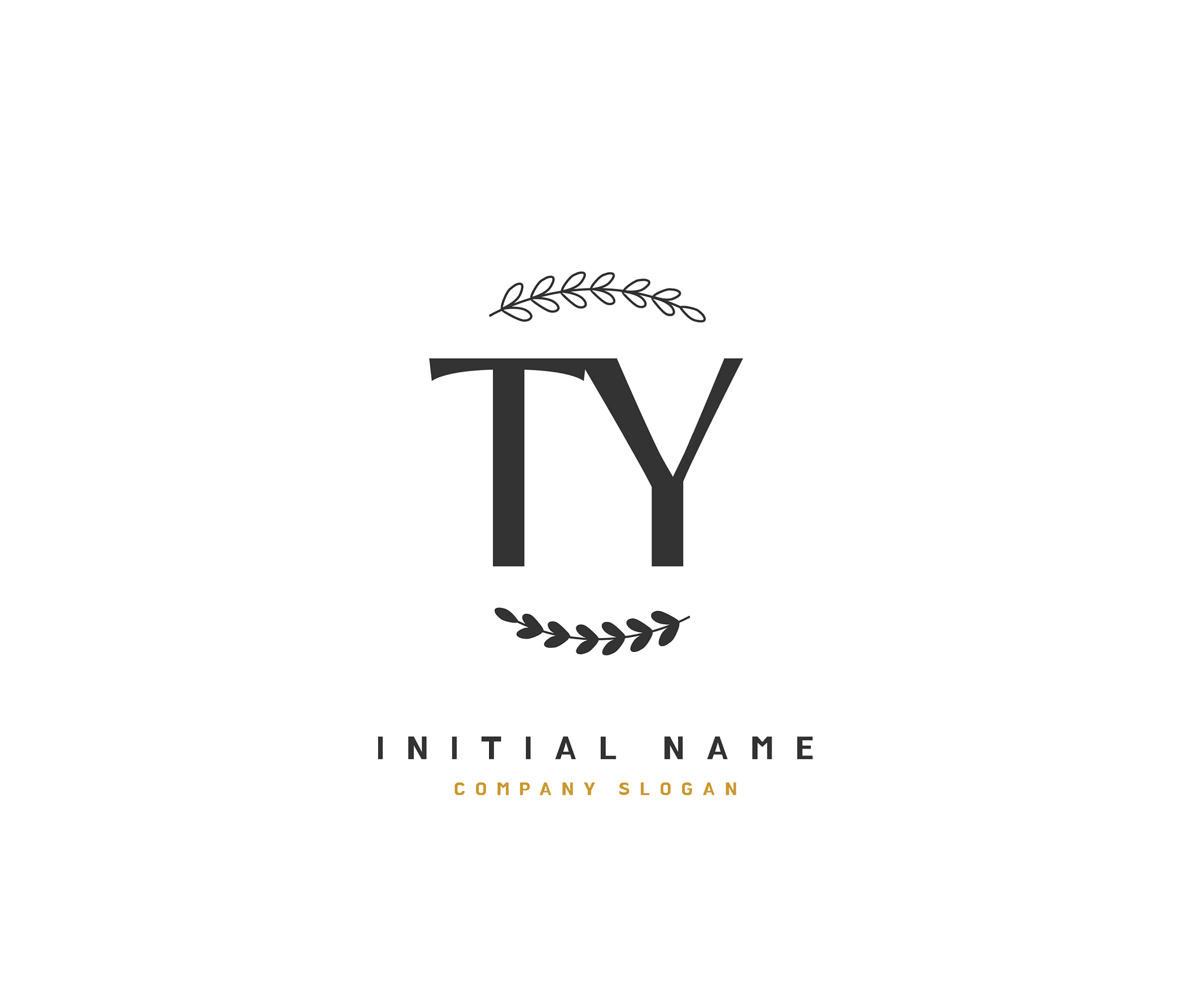 t y ty beauty initial logo handwriting logo of
