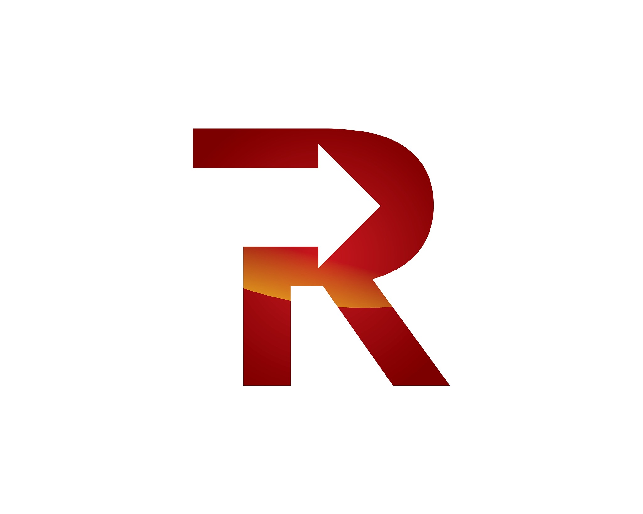 r letter arrow logo