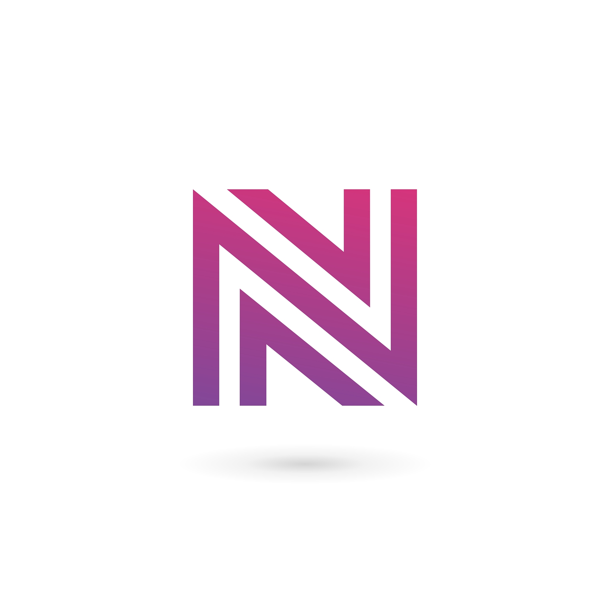letter n logo icon design template elements