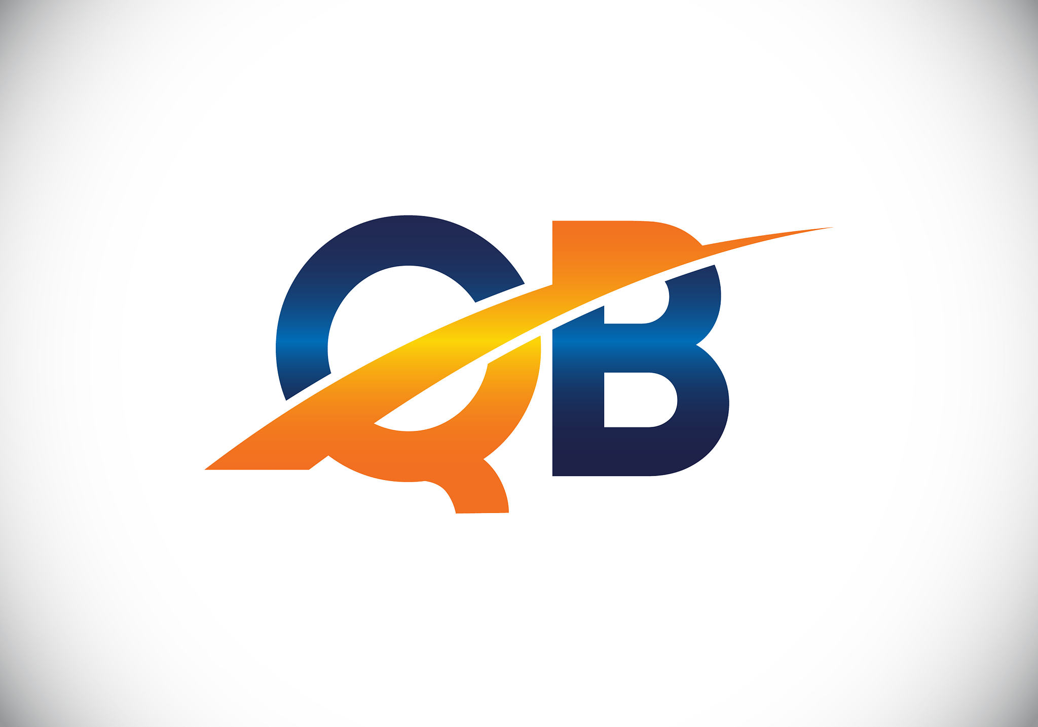 initial monogram letter q b logo design template