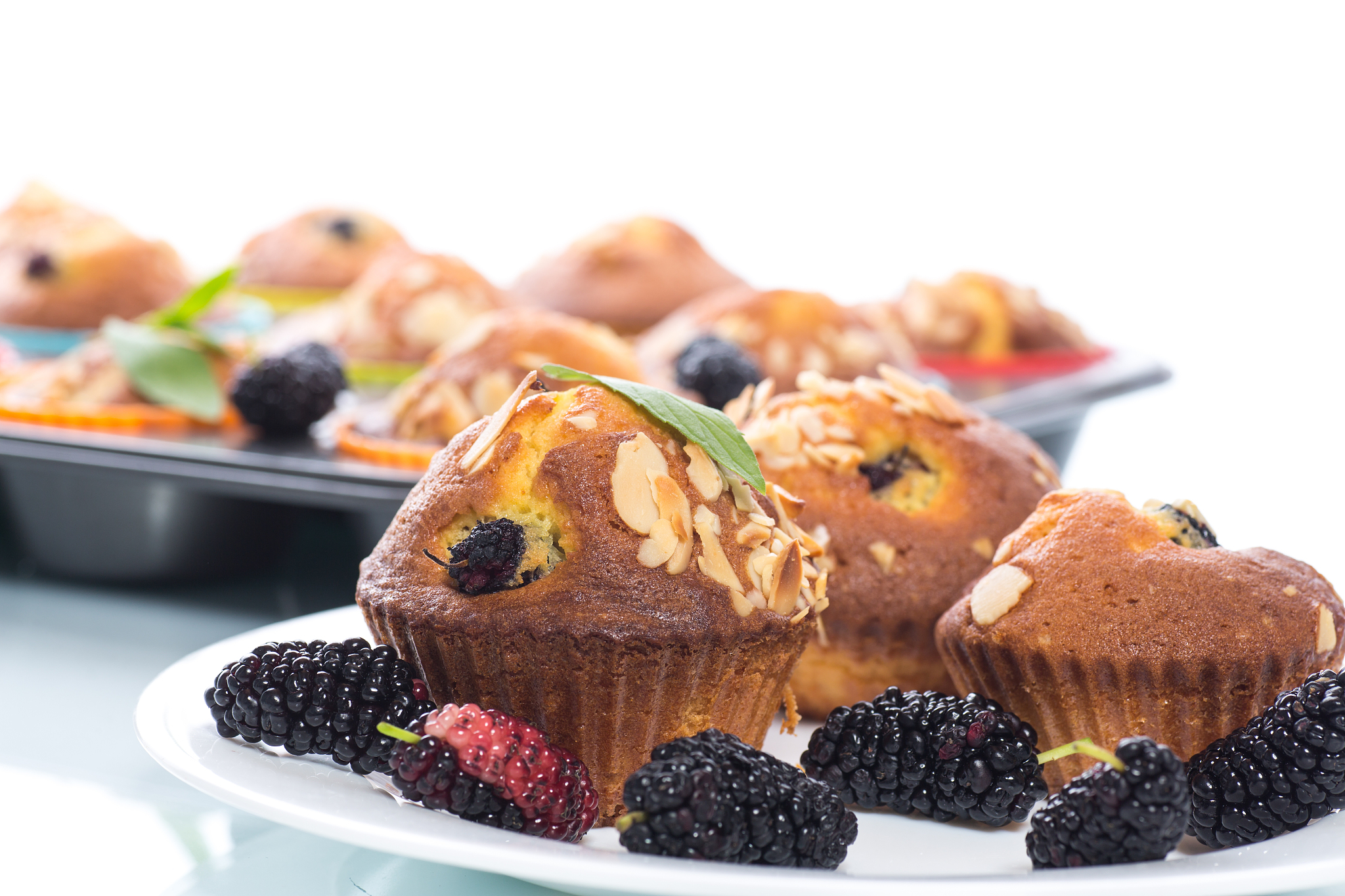 sweet muffins with berries inside