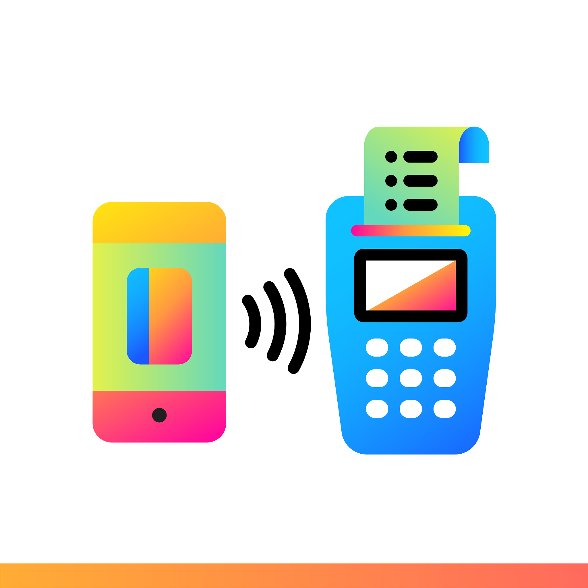 flat icon pos-terminal of finance, banking. suitable for mobile 