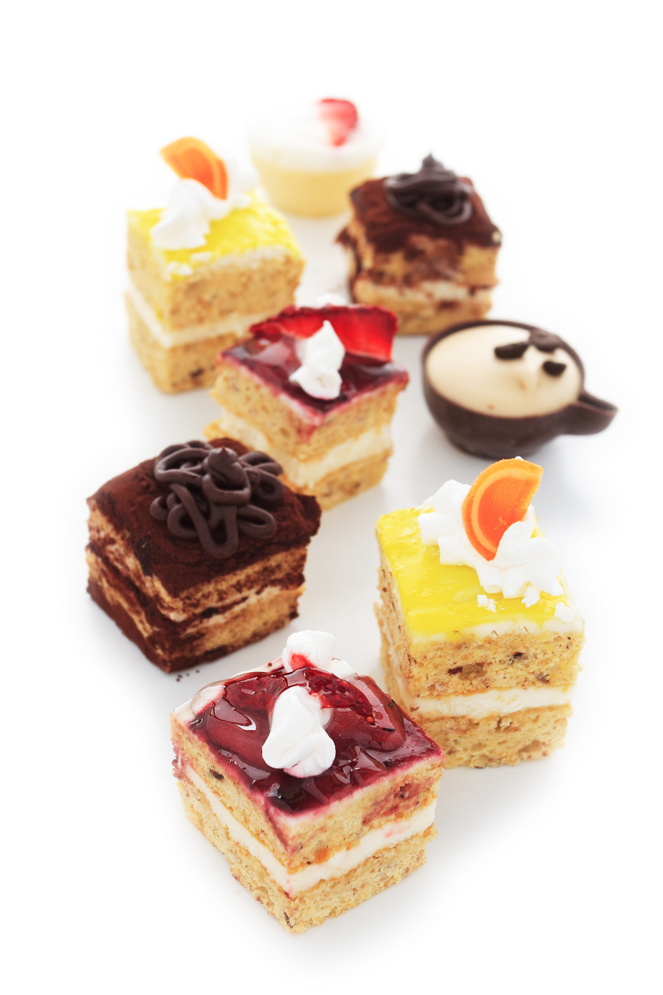 selection of sweet italian cakes.