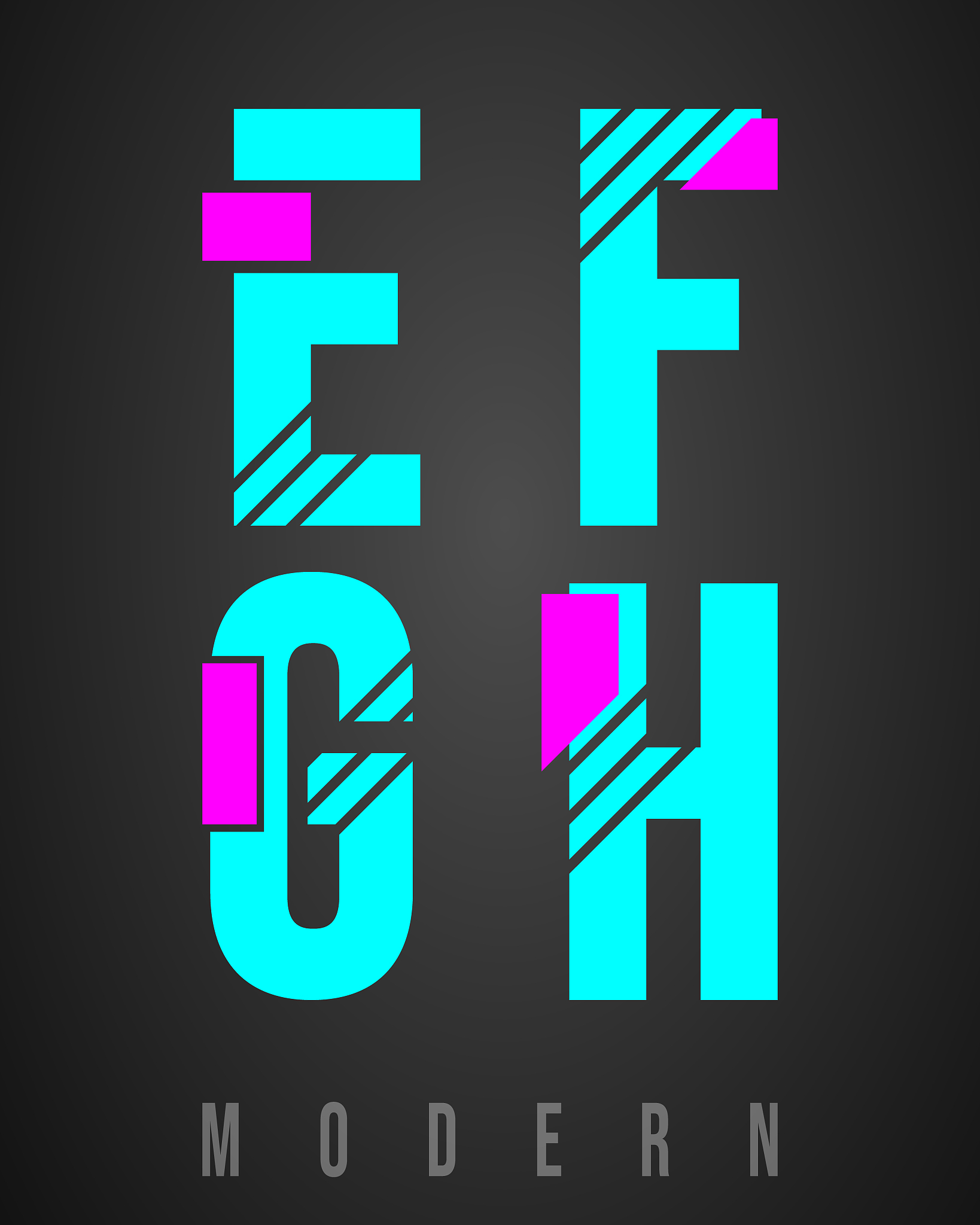letter font modern design