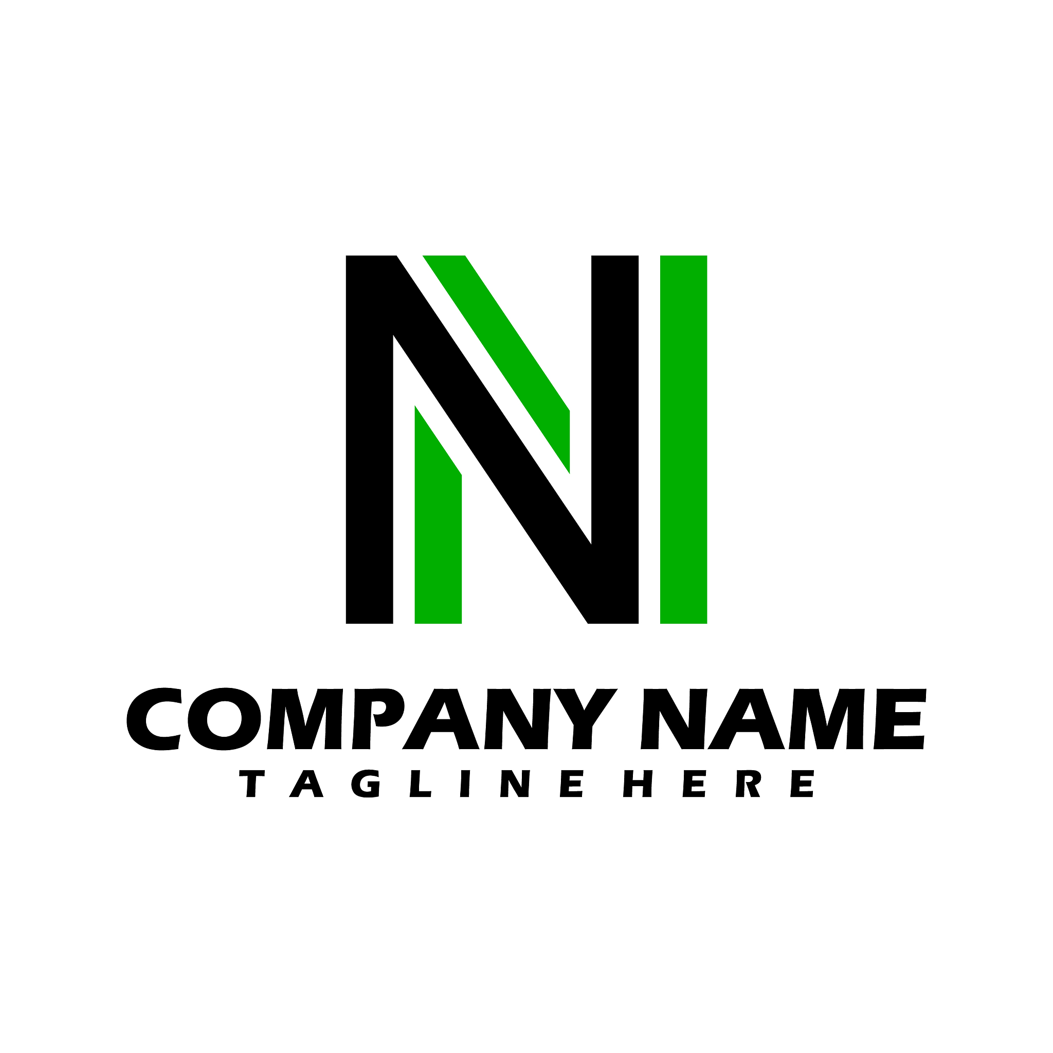 n dots logo design template hexagon n icon n