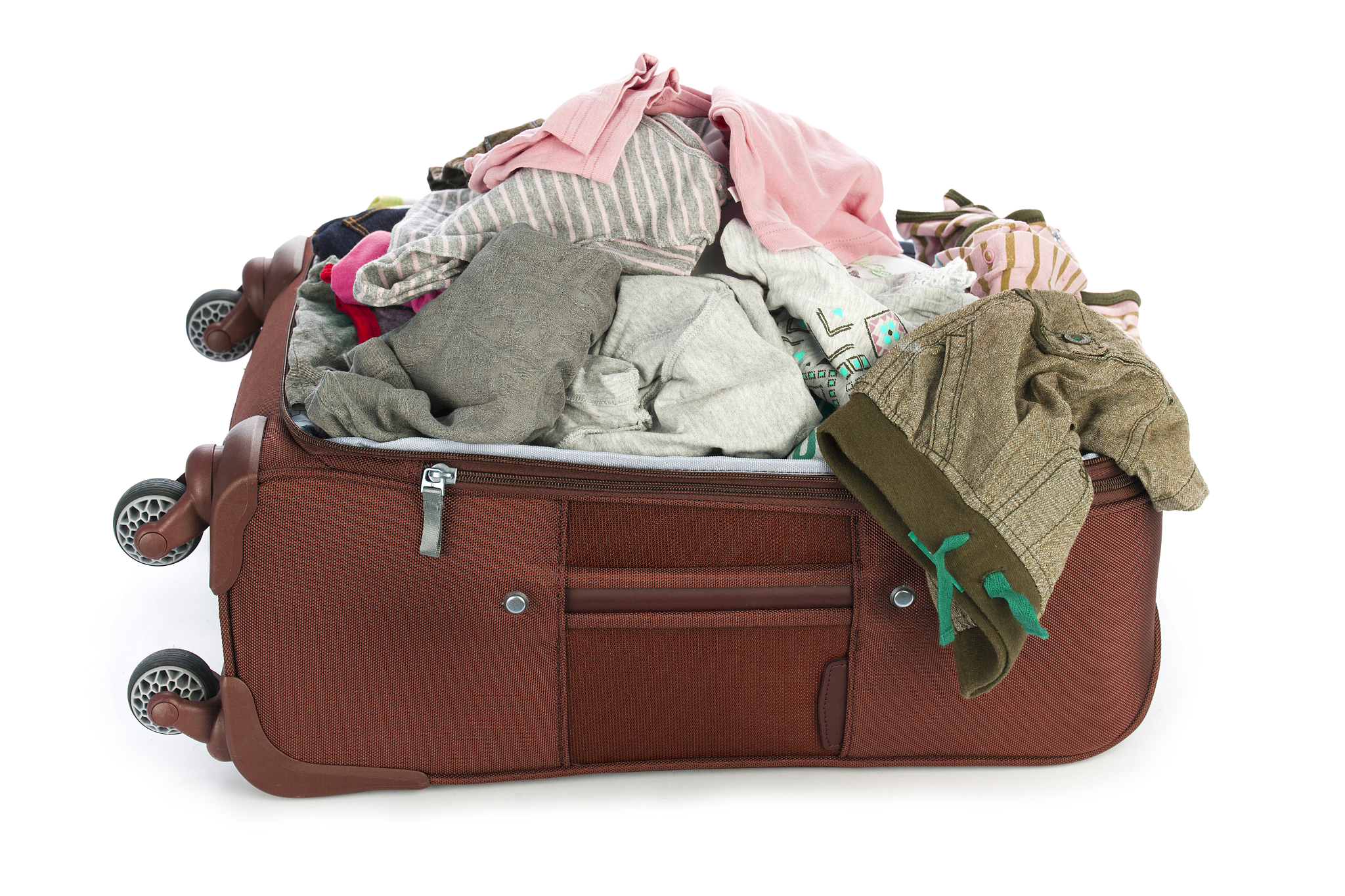overhead of  woman clothes