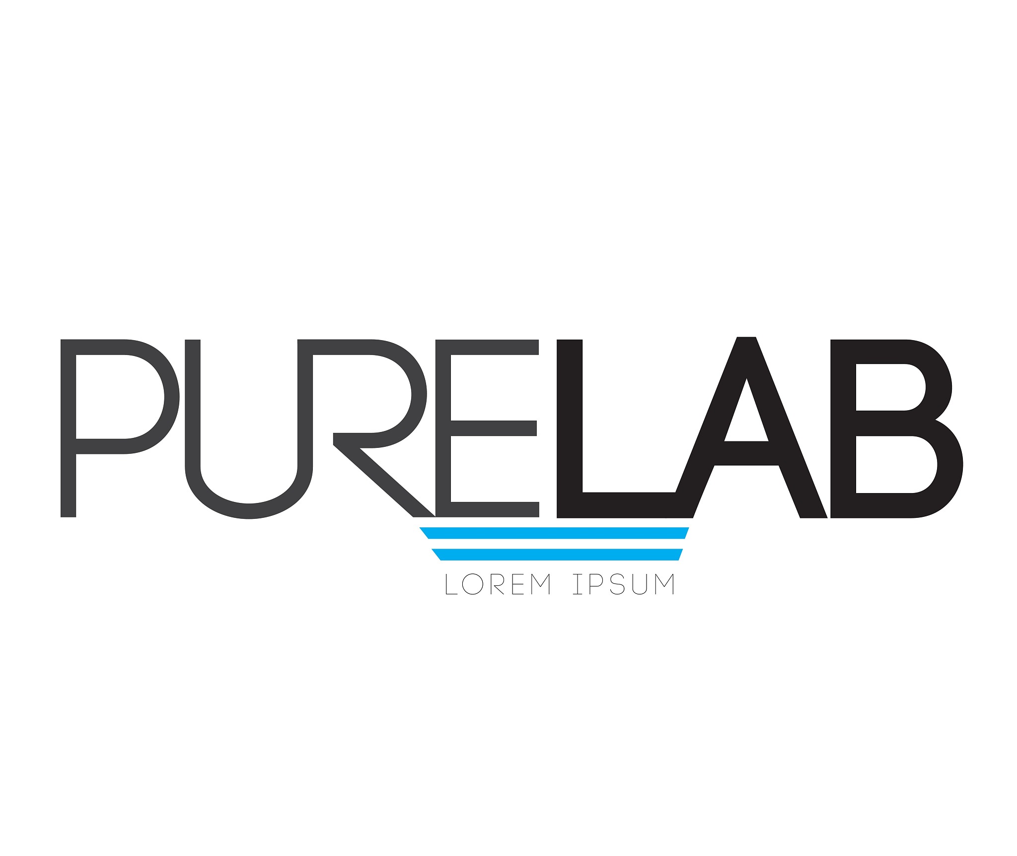 pure lab concept  logo design