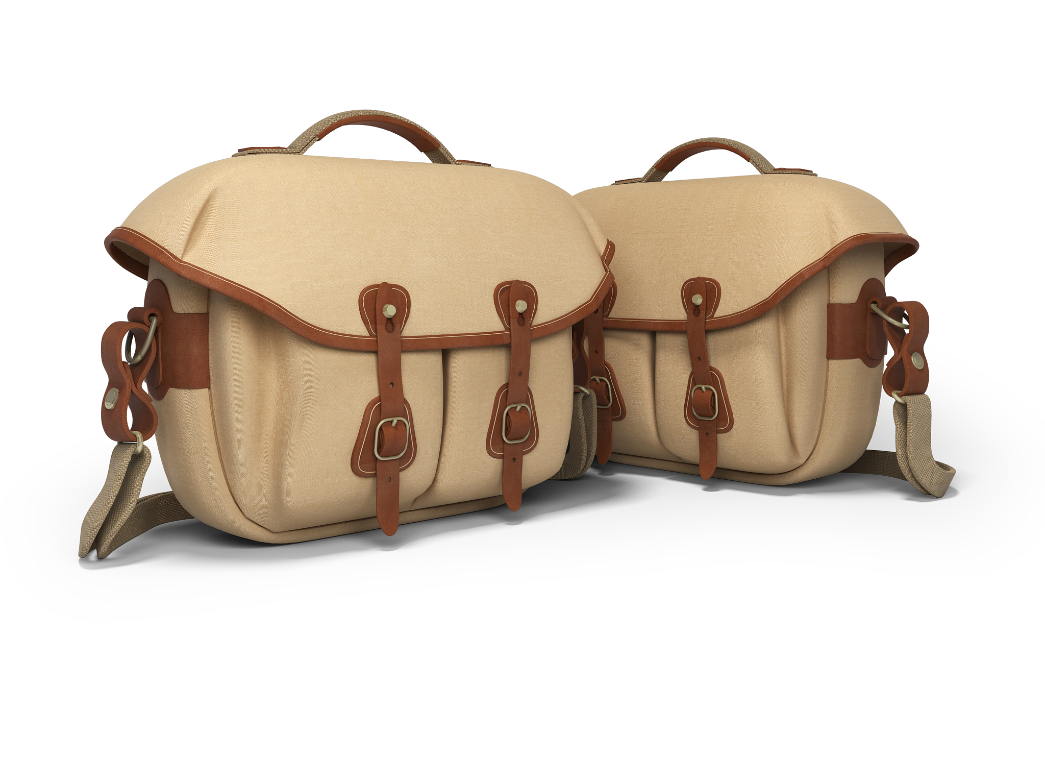 3d rendering of group bag for professional camera with handles a