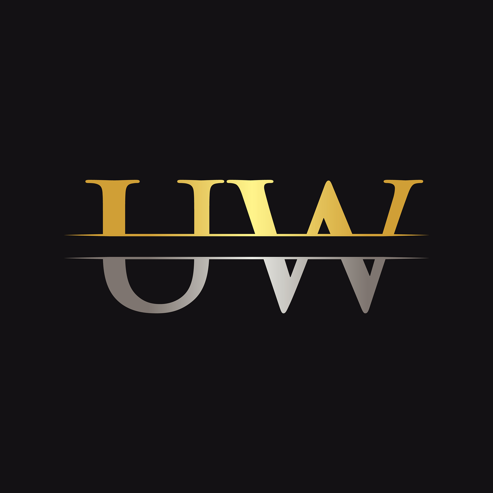 initial letter uw logo design template uw letter