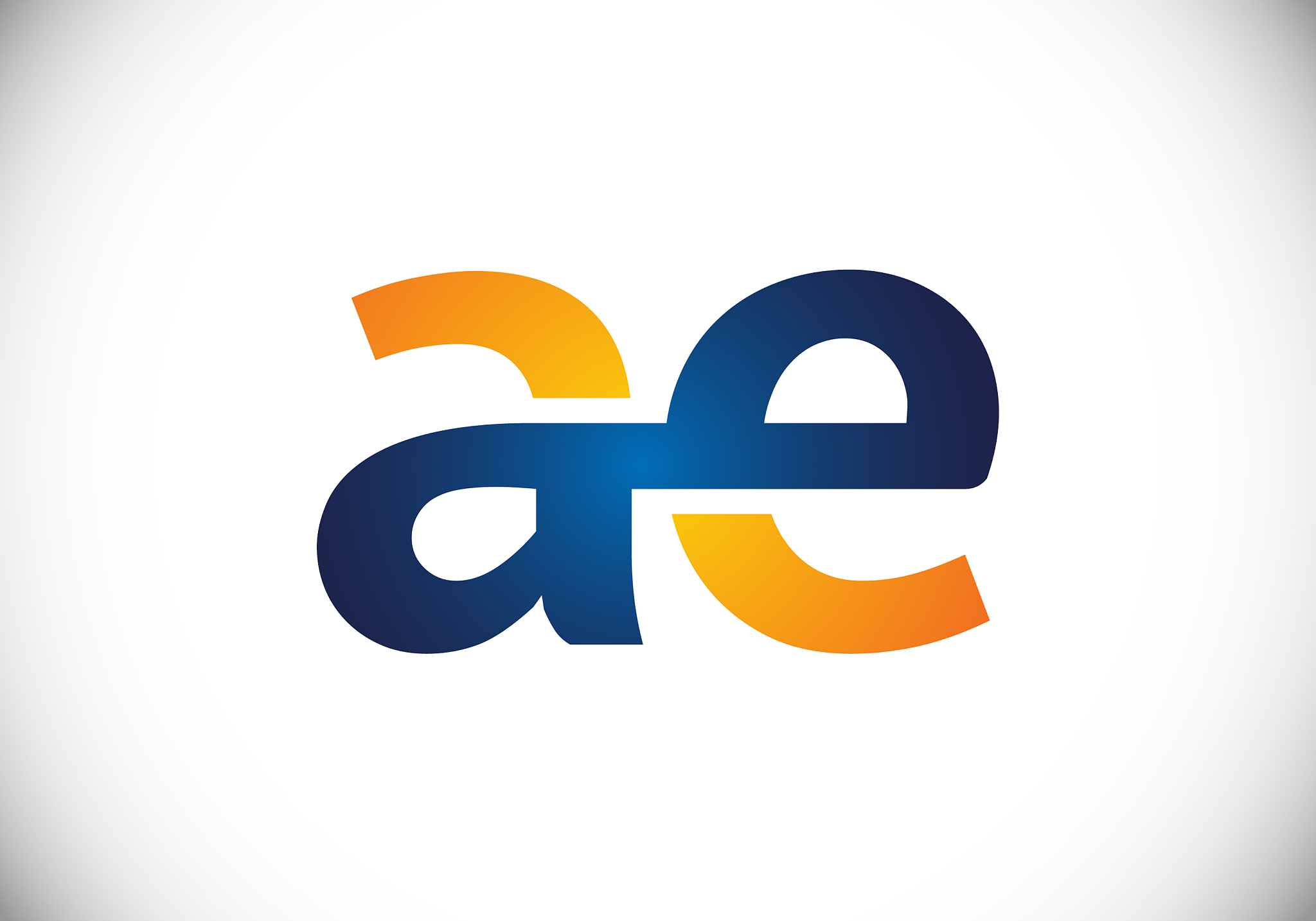 initial monogram letter a e logo design template