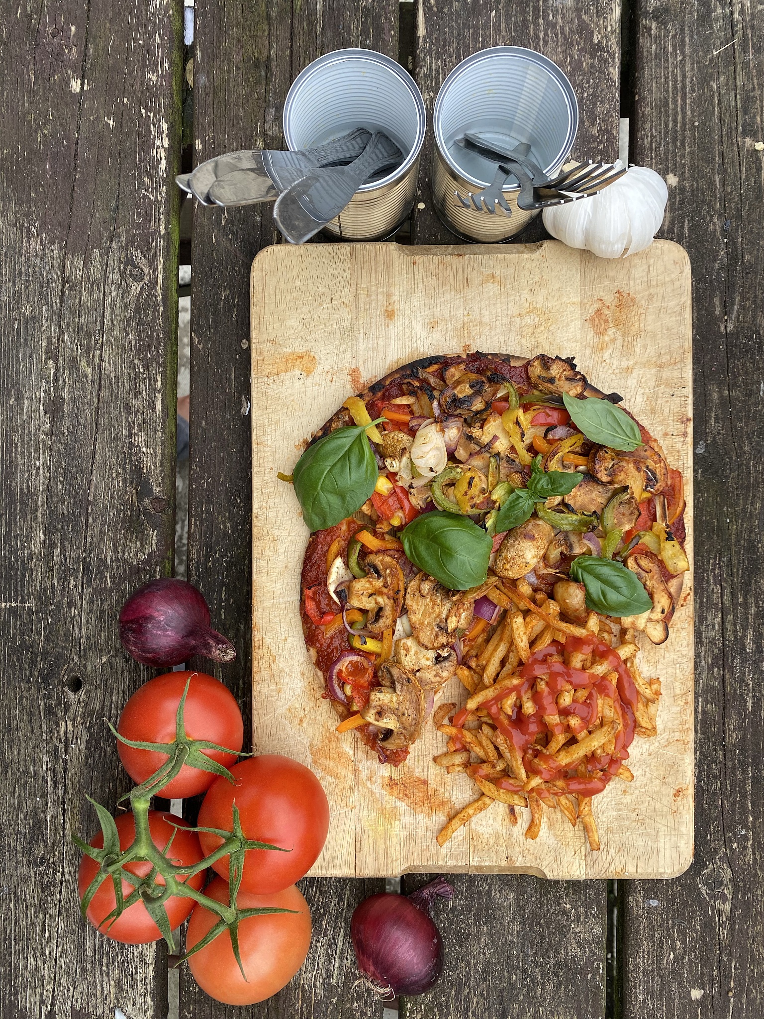 3/4 pizza