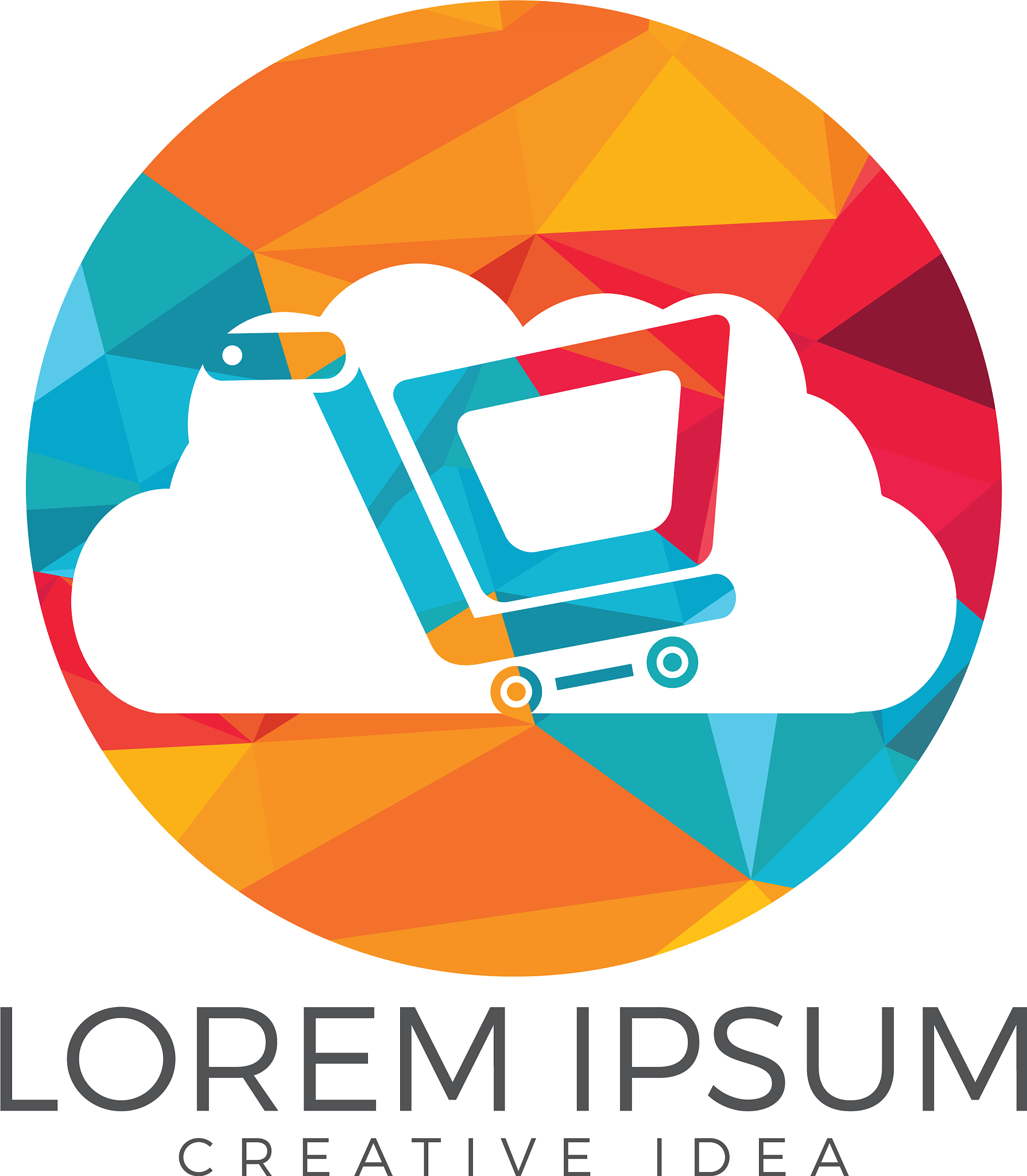 cloud shoping logo design