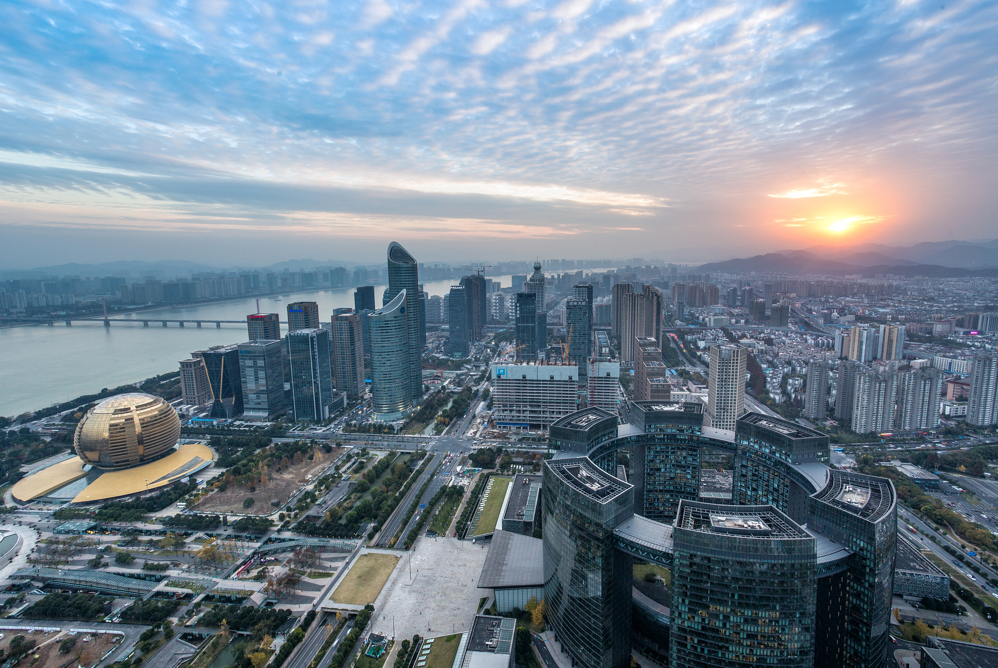 cityscape of qianjiang new town (new cbd district), hangzhou,chi