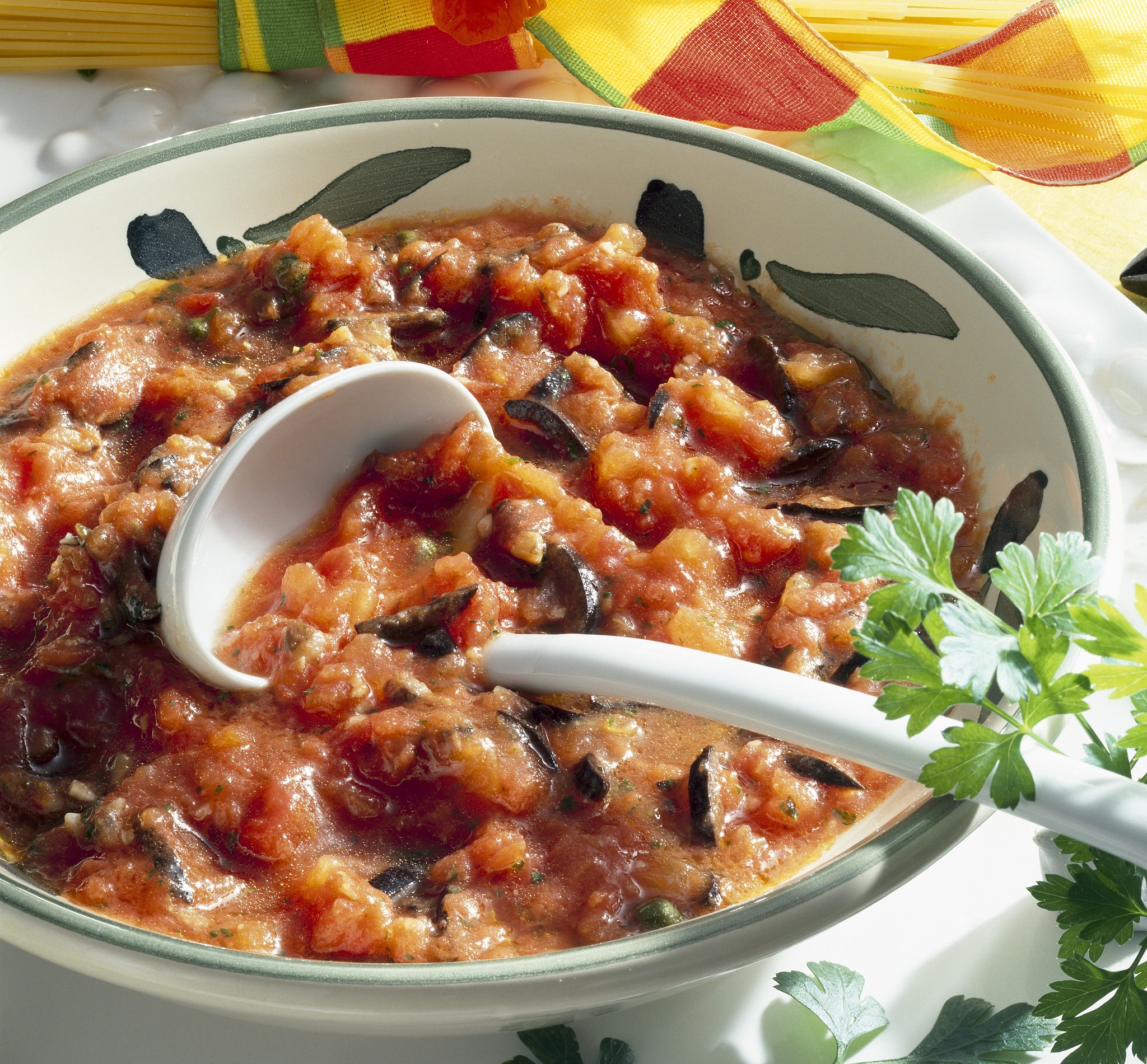 tomato sauce with olives and capers
